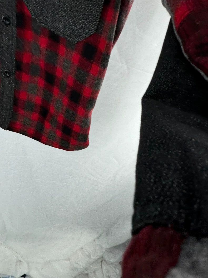 Comme des Garcons Comme Des Garcons Patchwork red plaid shirt Size US M / EU 48-50 / 2 - 5 Thumbnail