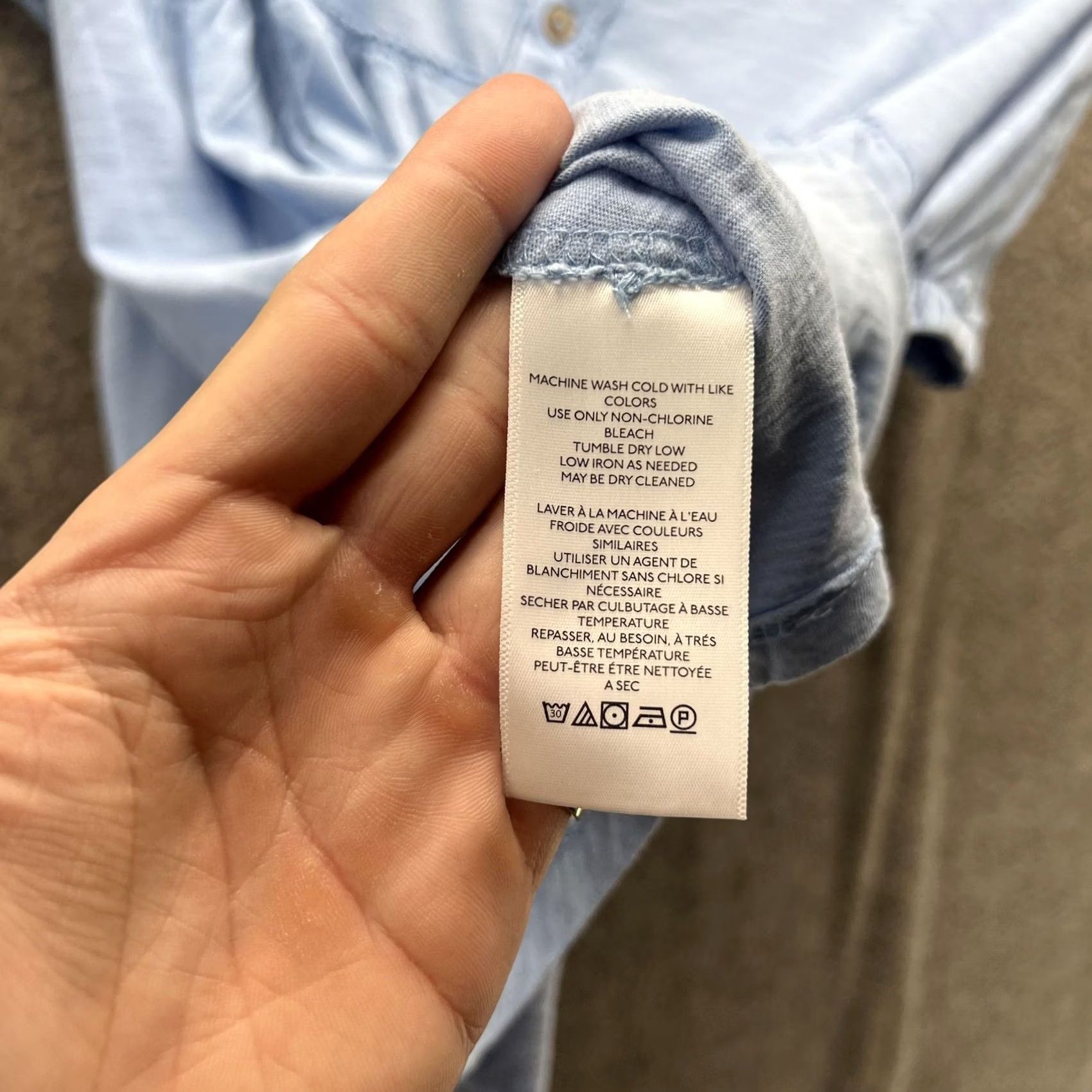 Vintage Pilcro Shirt Womens Medium Blue 100% Cotton Scoop Neck Button Dolman Tee Top Size M / US 6-8 / IT 42-44 - 5 Thumbnail