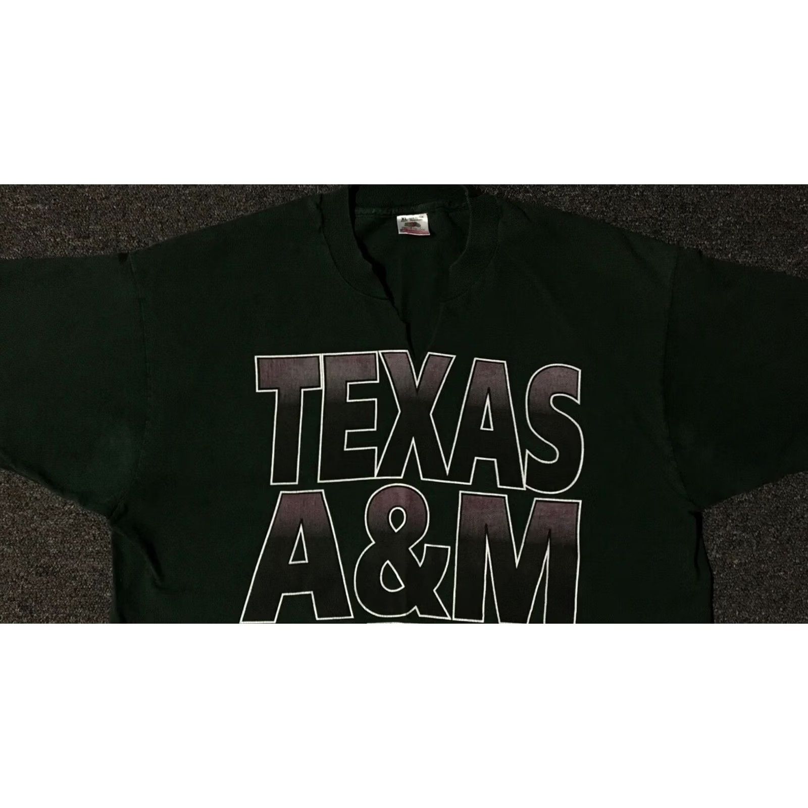 Vintage VINTAGE Texas A&M University Shirt XL Green 90s Distressed Striped Single Stitch Men USA College School Grunge 80s 90s USA Mens XL Green Shirt Size US XL / EU 56 / 4 - 6 Thumbnail