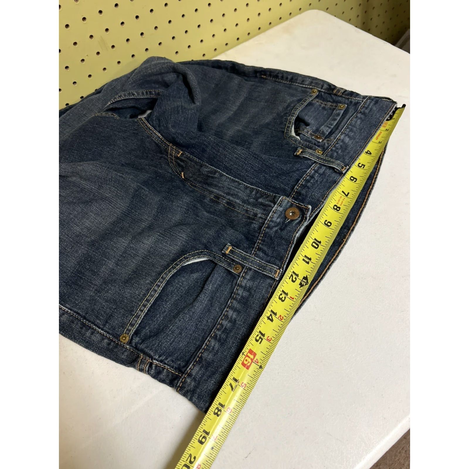 Levi's Levi's 569 Loose Straight Denim Jeans 100% Cotton 36x32 Blue Dark Distressed Mid Rise Mens Regular Jeans 5-Pocket Pattern Solid Cap Size US 36 / EU 52 - 5 Thumbnail