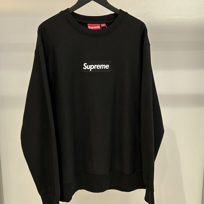 Supreme crewneck best sale box logo black