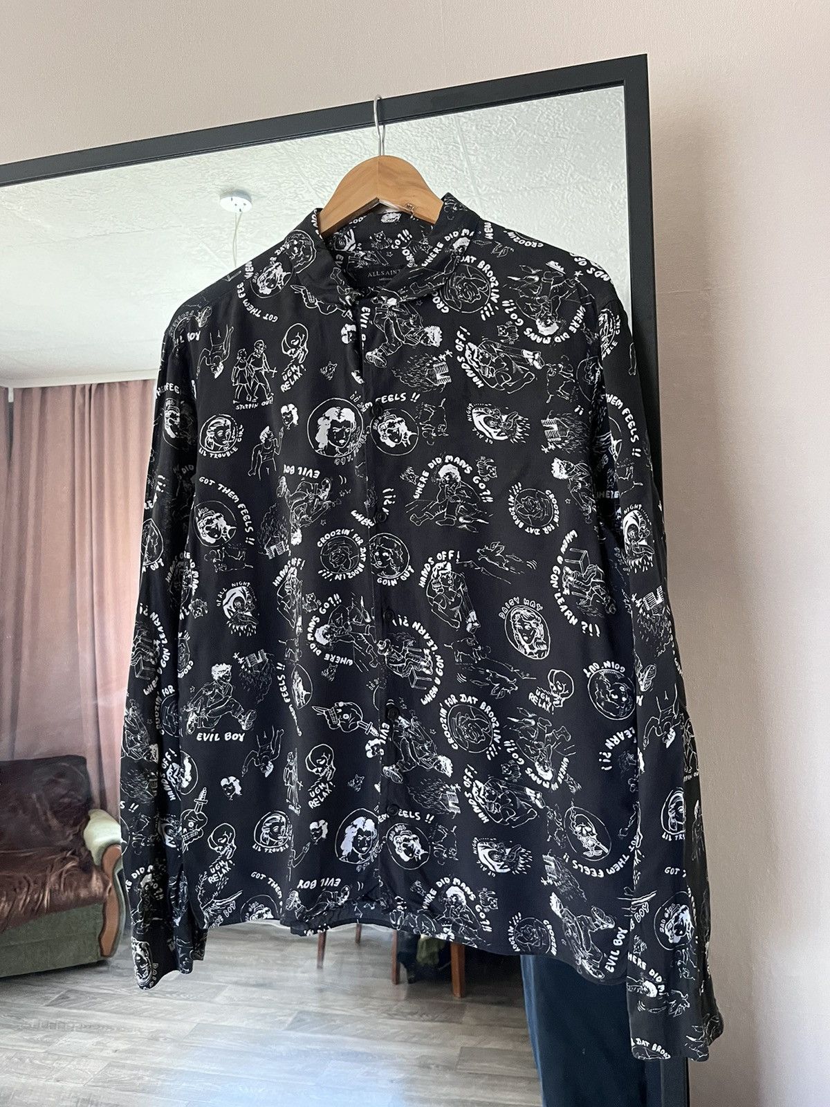Allsaints Allsaints Printed Shirt Long Sleeve Size US M / EU 48-50 / 2 - 1 Thumbnail