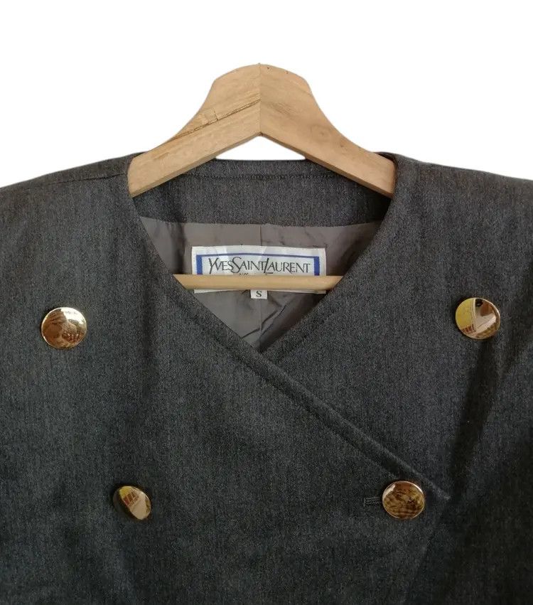Yves Saint Laurent Yves Saint Laurent Diffusions Femmes Double Breasted Jacket Size S / US 4 / IT 40 - 4 Thumbnail