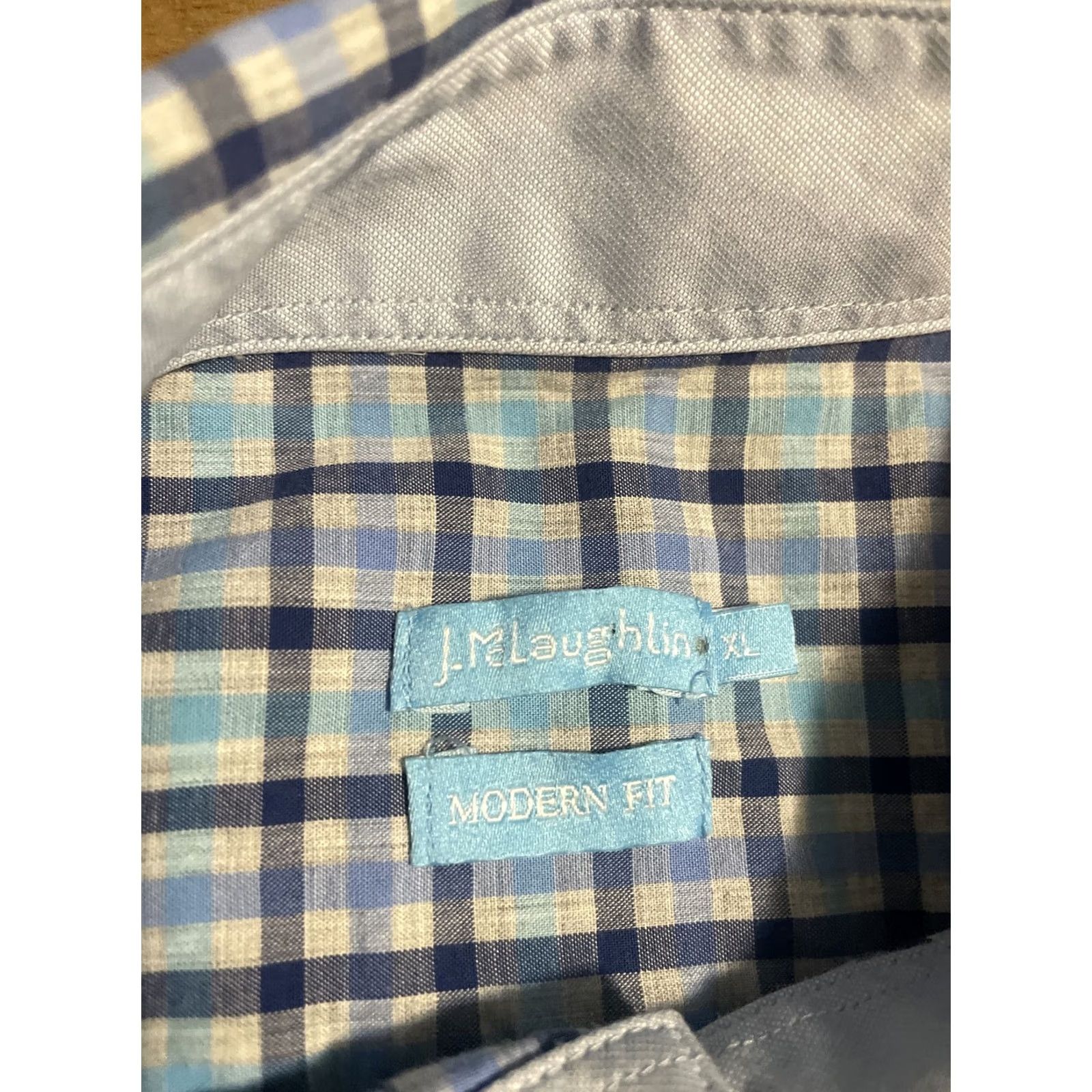 J.McLaughlin J. McLaughlin Gramercy Modern Fit Shirt Button Up Long Sleeve Plaid Check Men XL Multicolor Size US XL / EU 56 / 4 - 3 Thumbnail