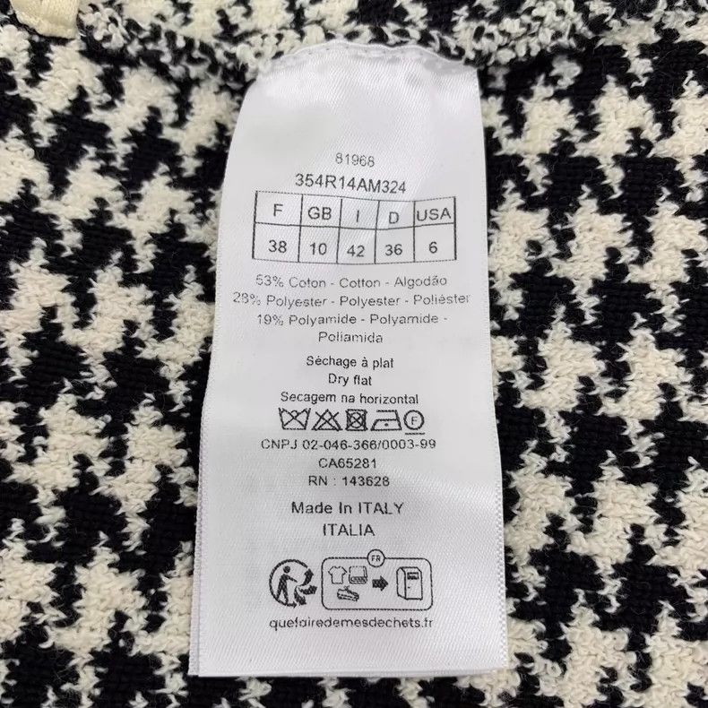 Dior Dior Color-blocked checkered cotton round-neck short-sleeve Size XS / US 0-2 / IT 36-38 - 8 Thumbnail