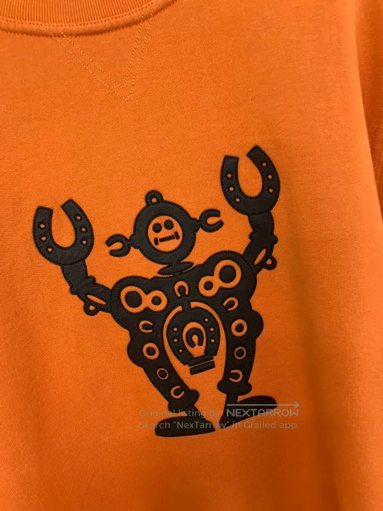 Hermes Hermes Orange leather patched robot sweatshirt Size M / US 6-8 / IT 42-44 - 2 Thumbnail
