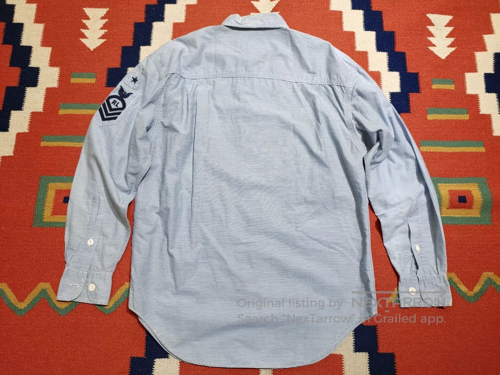 Vintage Vintage Ralph Lauren Country Navy Striped Shirt. Size US M / EU 48-50 / 2 - 4 Thumbnail