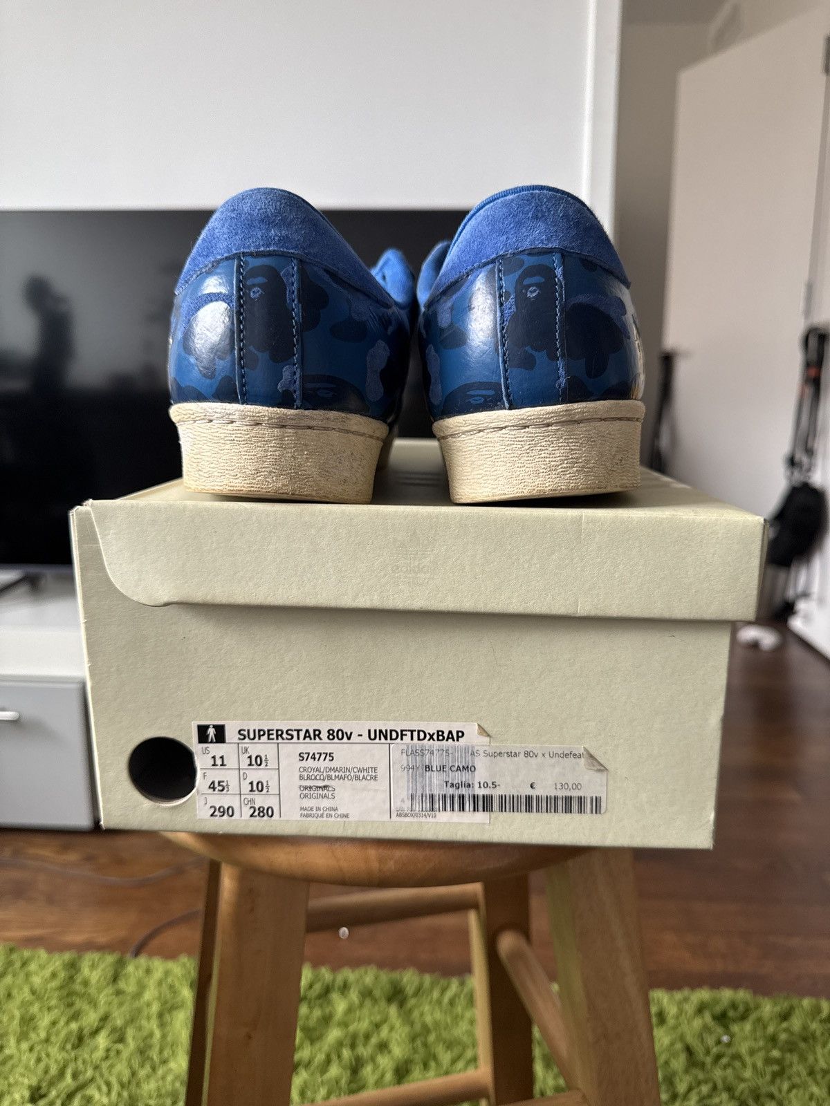 Adidas × Bape × Undefeated Adidas Superstar 80s UNDFTD x BAPE Size US 11 / EU 44 - 2 Thumbnail