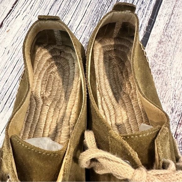 Other ALPARGATUS Olive Suede Women's Espadrille Sneakers Size US 8.5 / IT 38.5 - 4 Thumbnail