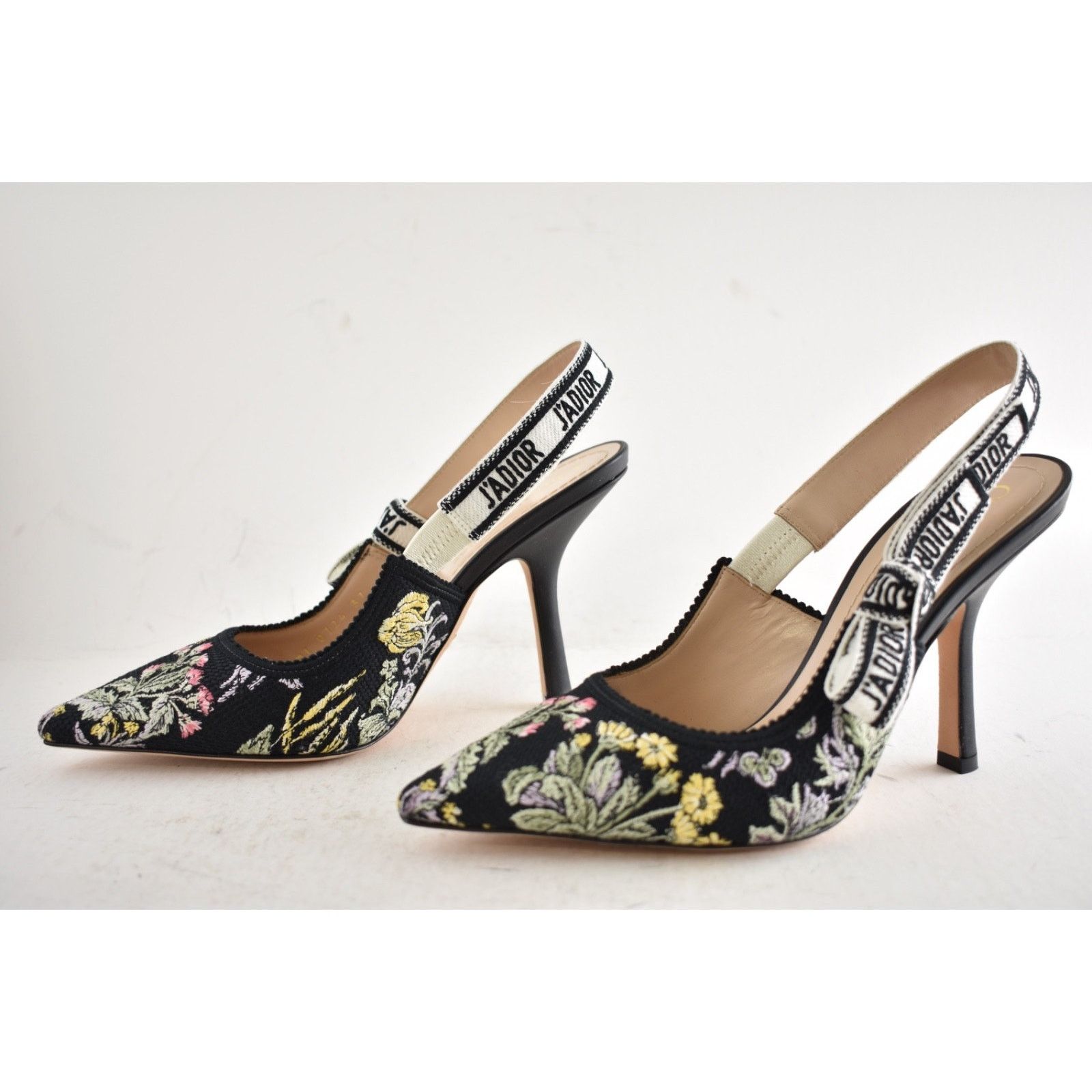 Dior Dior J'adior Millefiori Floral Ribbon Logo Slingback Pump Size US 7 / IT 37 - 13 Thumbnail
