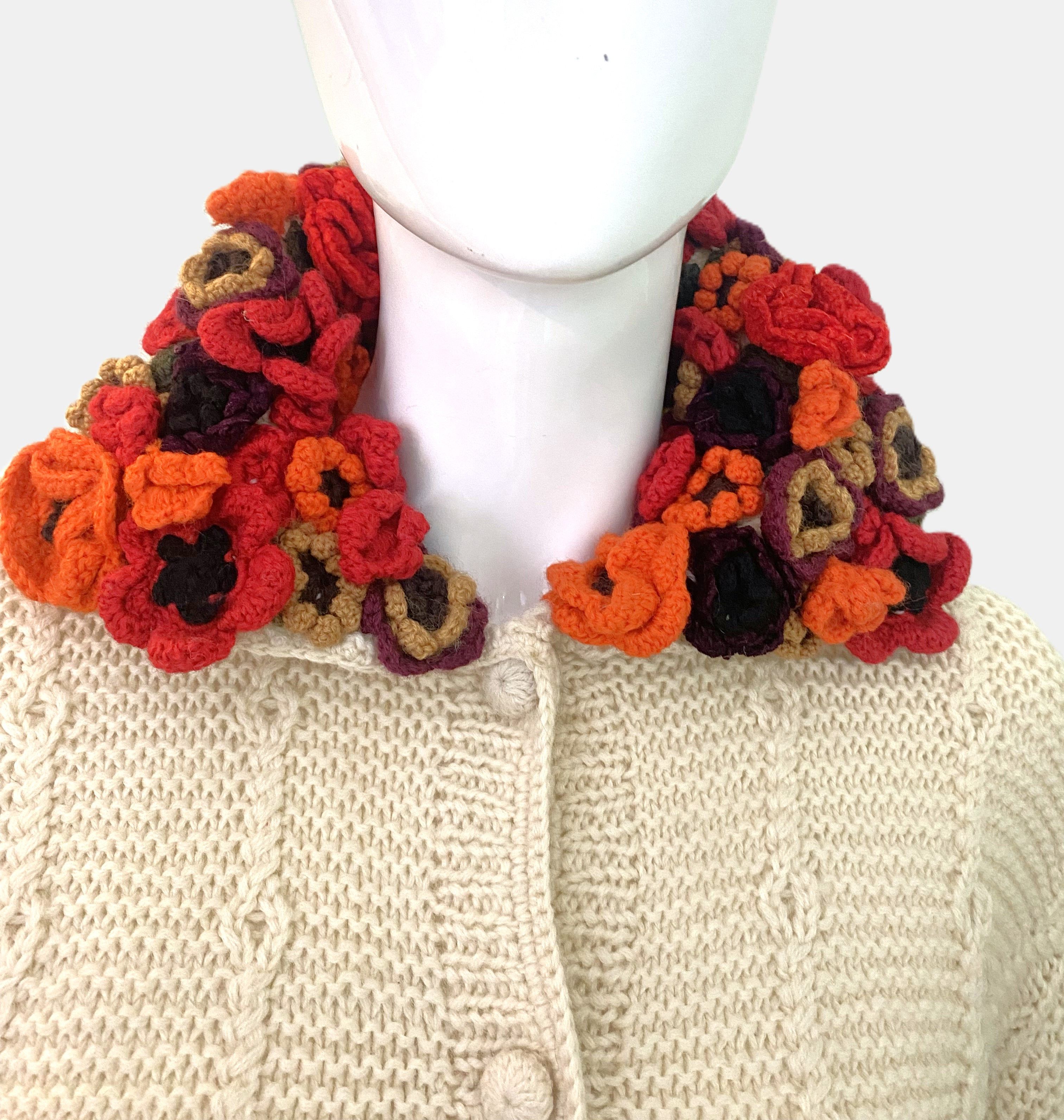 Moschino Moschino Crochet Beaded Cardigan Sweater Pullover Size M / US 6-8 / IT 42-44 - 6 Thumbnail