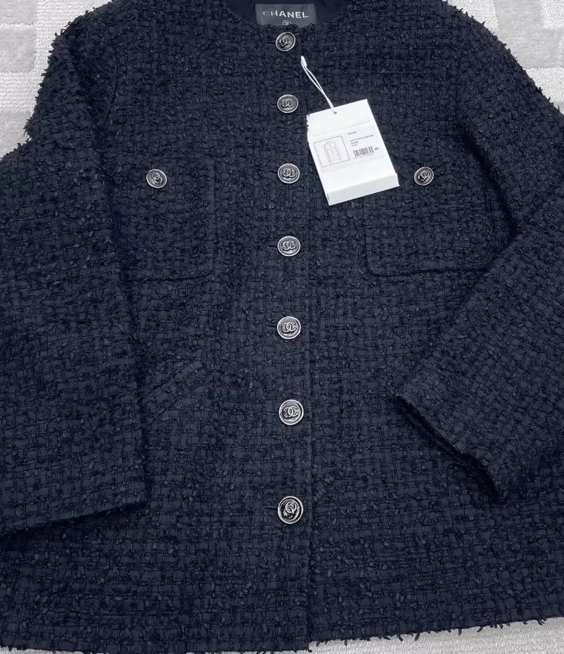 Chanel Chanel 21P black classic popular round-neck jacket 2504-Nex Size S / US 4 / IT 40 - 4 Thumbnail