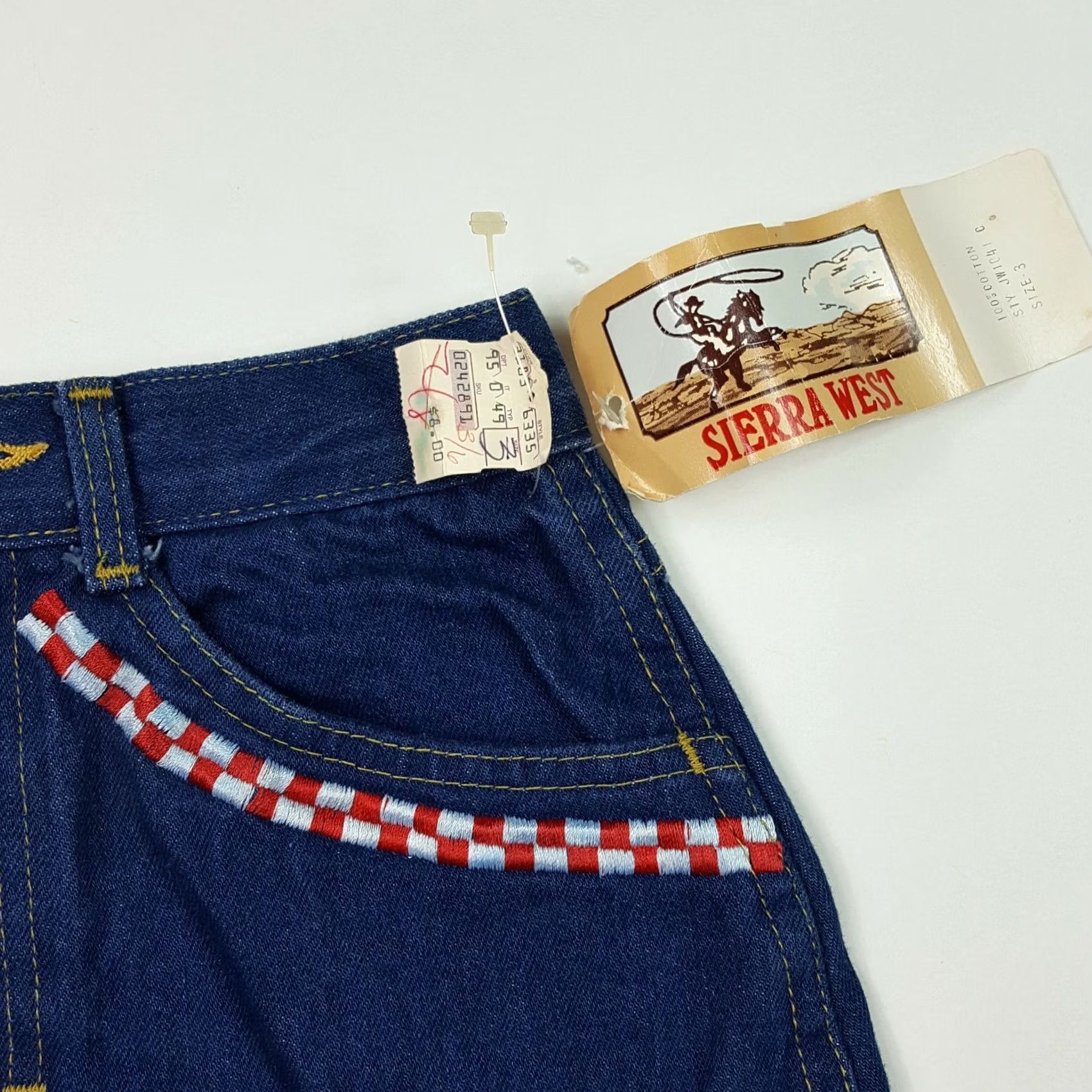 Vintage VINTAGE Sierra West Denim Western Pencil Skirt High Waist 3 Blue Womens 80s Southwestern Halloween? Size 26" / US 2 / IT 38 - 3 Thumbnail