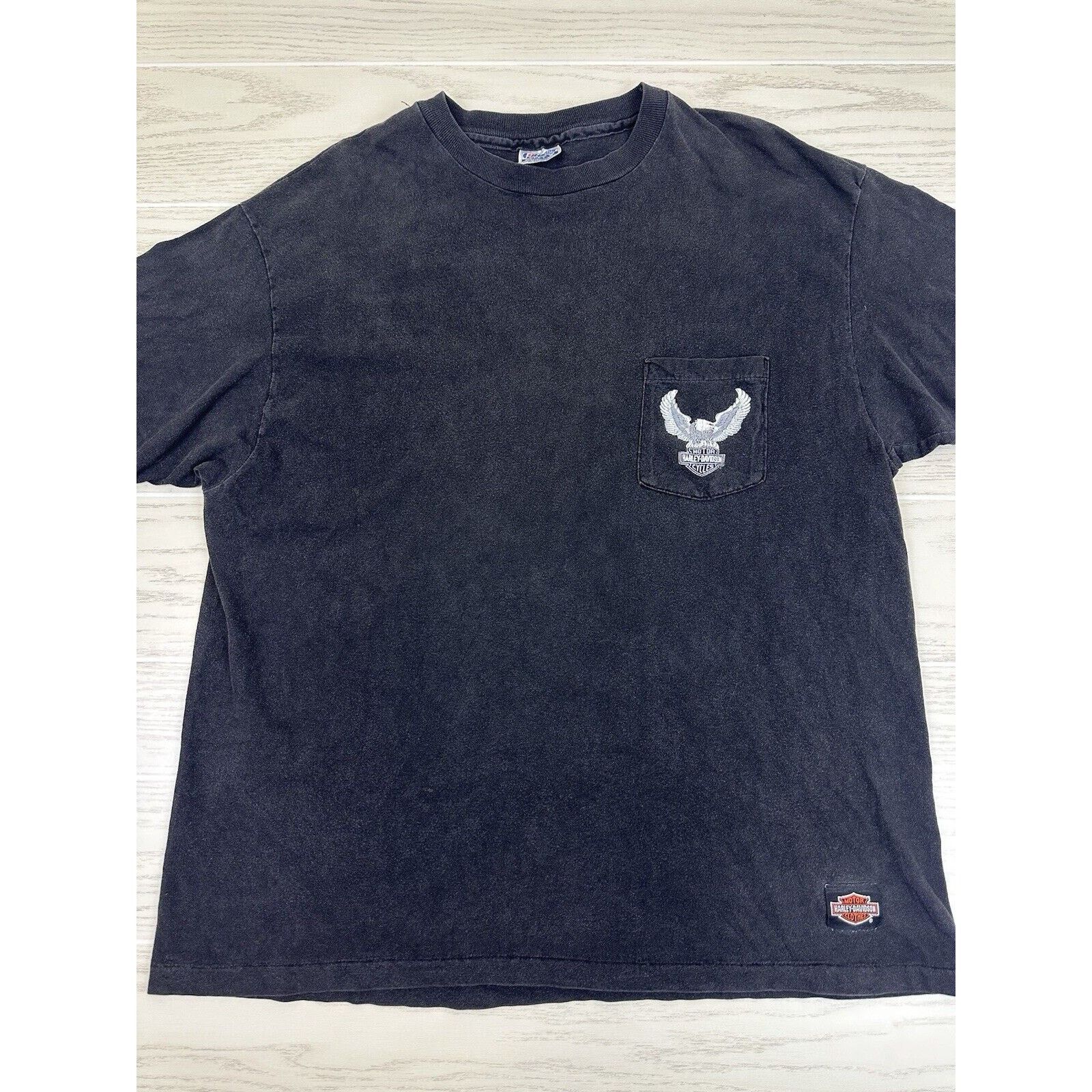 Harley Davidson × Vintage Vintage 90s Harley Davidson Lima, Ohio Shirt Size US XL / EU 56 / 4 - 2 Thumbnail