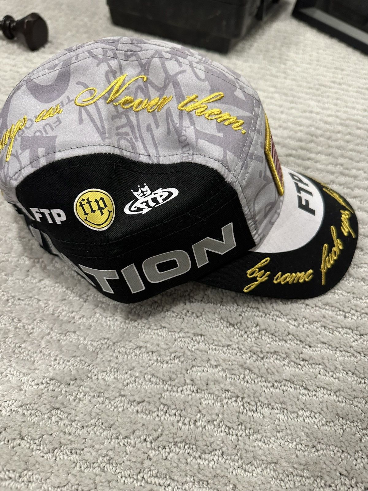 Fuck The Population FTP SOUVENIR EMBROIDERED 5 PANEL CAMP HAT Size ONE SIZE - 5 Thumbnail