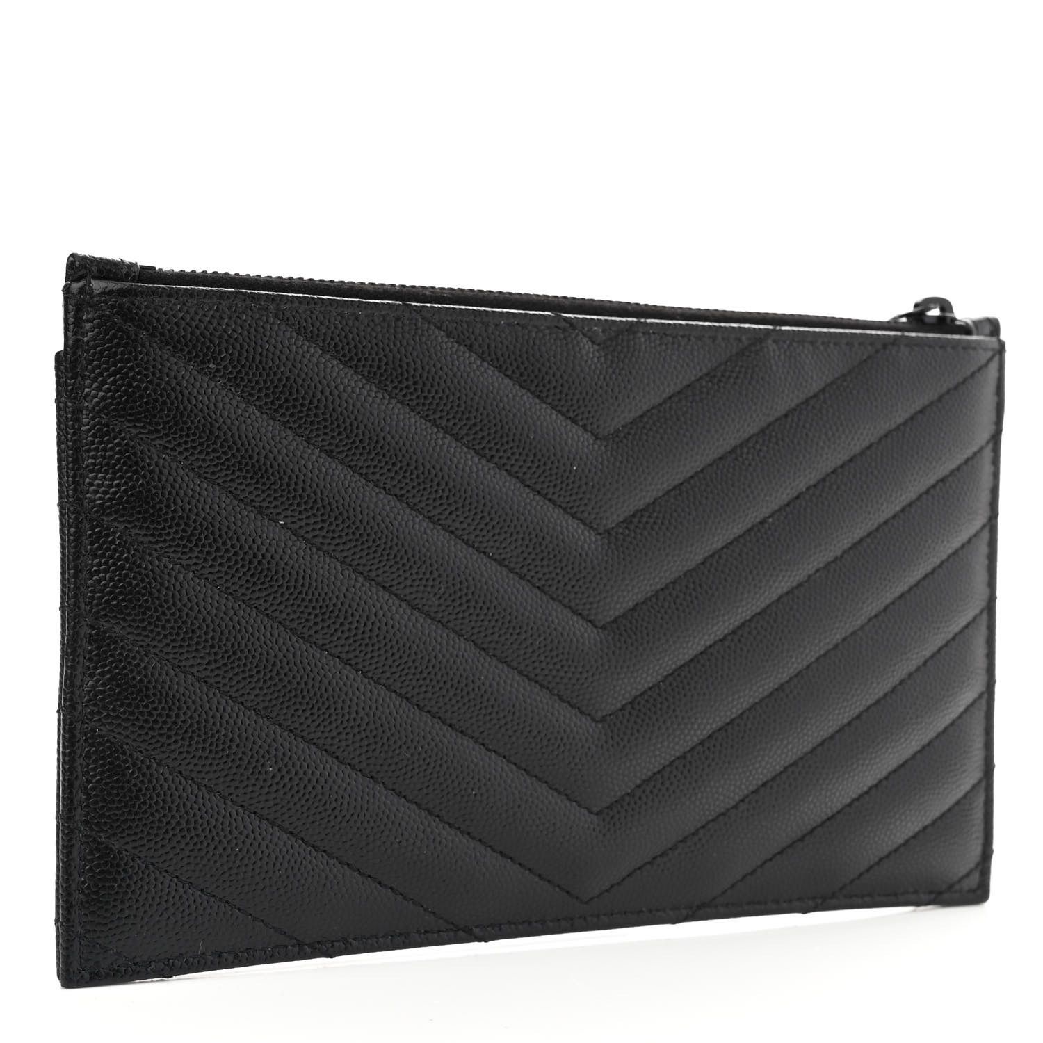 Saint Laurent Paris o1b1hav110225 Size: OS / Cassandre Matelasse Zipped Pouch Size ONE SIZE - 4 Thumbnail