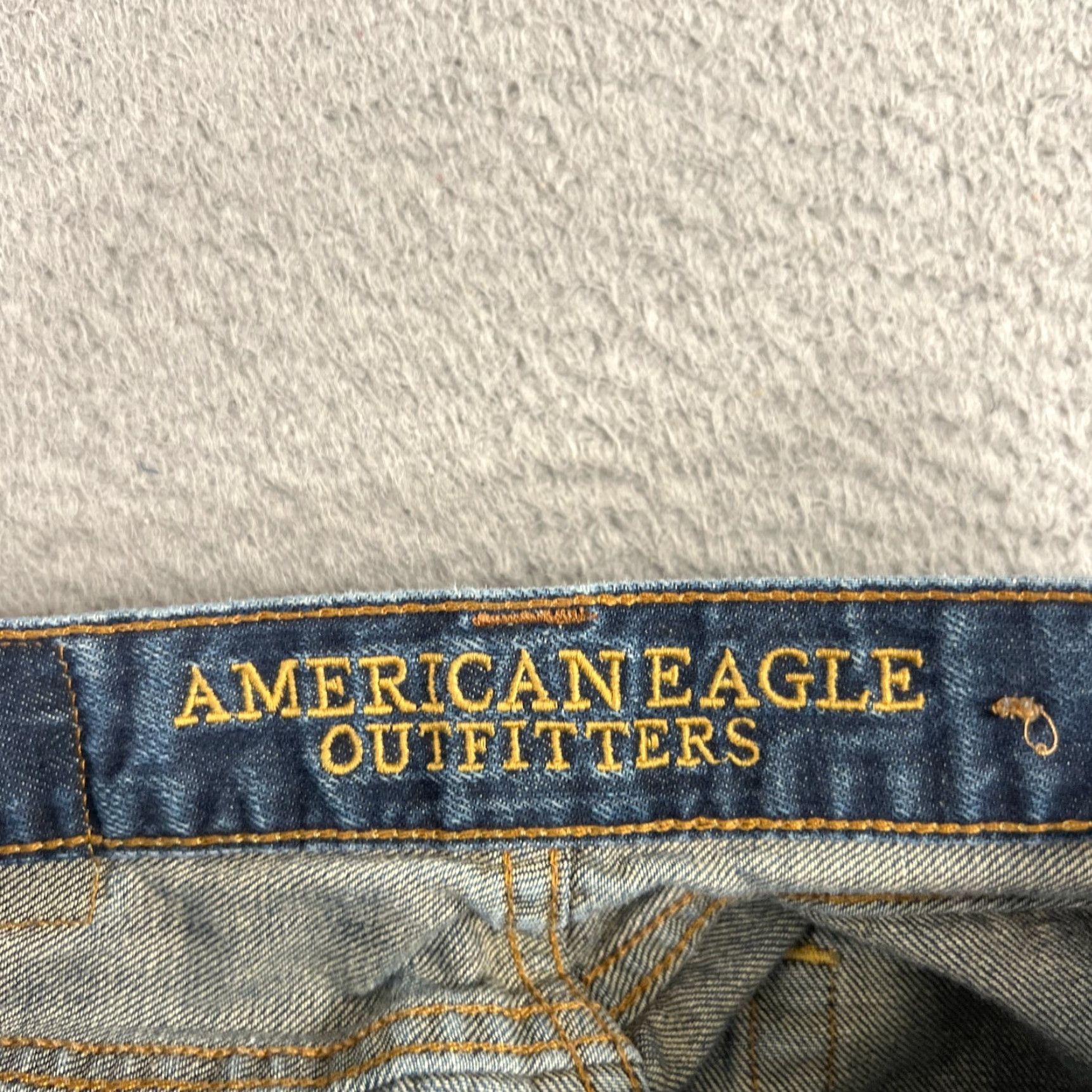 American Eagle Outfitters American Eagle Jeans Men's 28x30 (Fits 28x27.5) Blue Original Straight Stretch Size US 28 / EU 44 - 6 Thumbnail