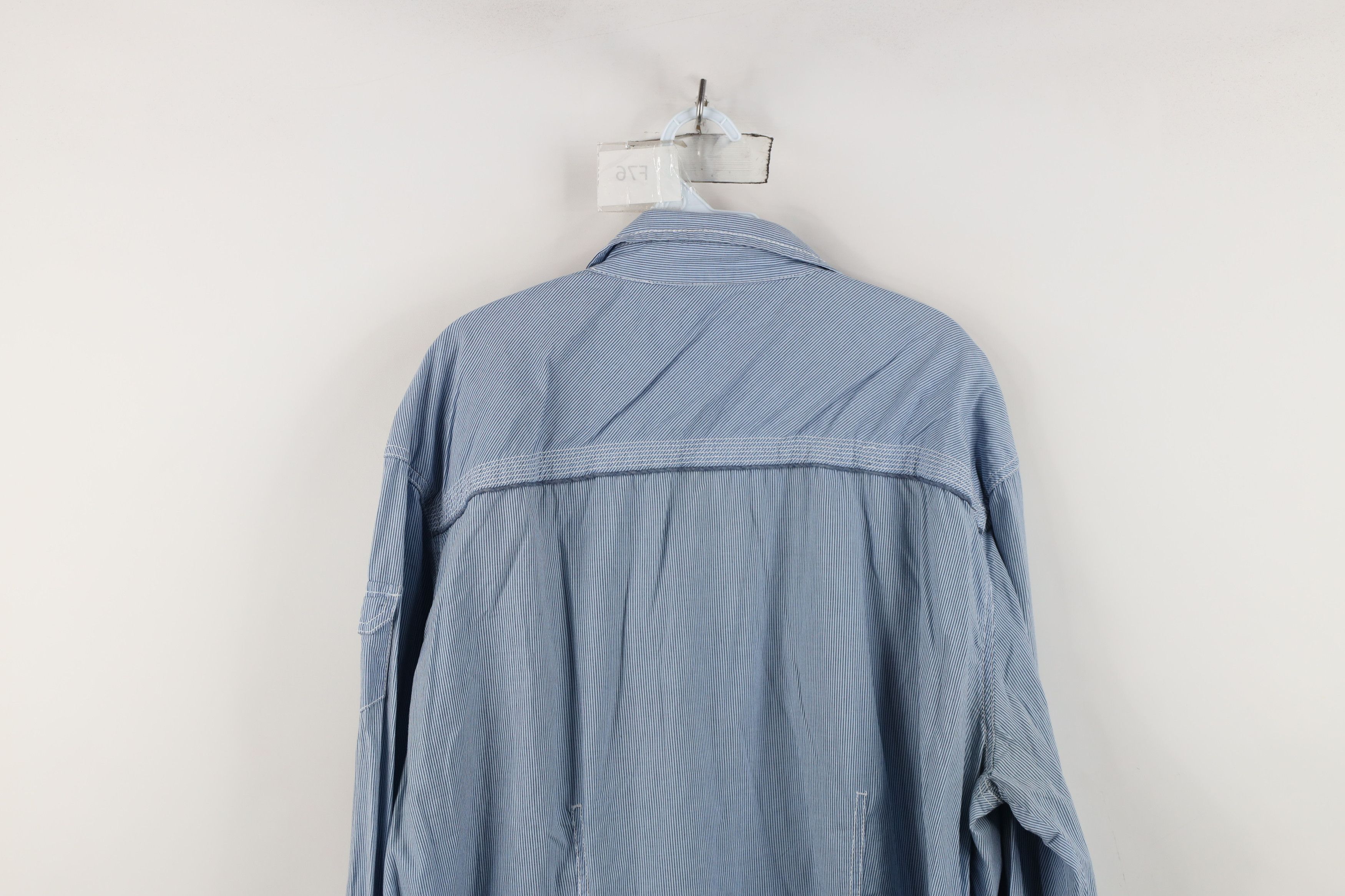 Vintage Buckle BKE Thick Stitch Striped MMA Collared Button Shirt Size US XXL / EU 58 / 5 - 13 Thumbnail