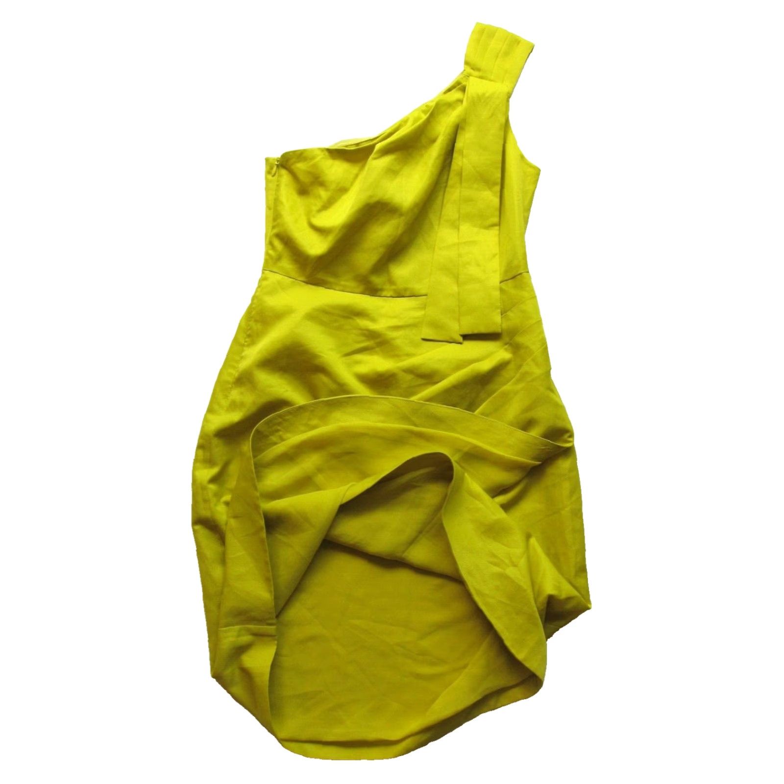Matthew Williamson Matthew Williamson For Impulse Yellow Ruched One Shoulder Sheath Dress 4 Size S / US 4 / IT 40 - 5 Thumbnail