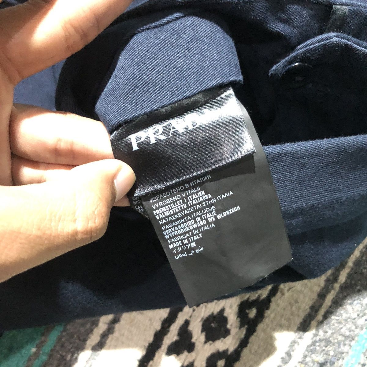 Prada Prada Navy Cotton Trousers Pants Size US 32 / EU 48 - 9 Thumbnail