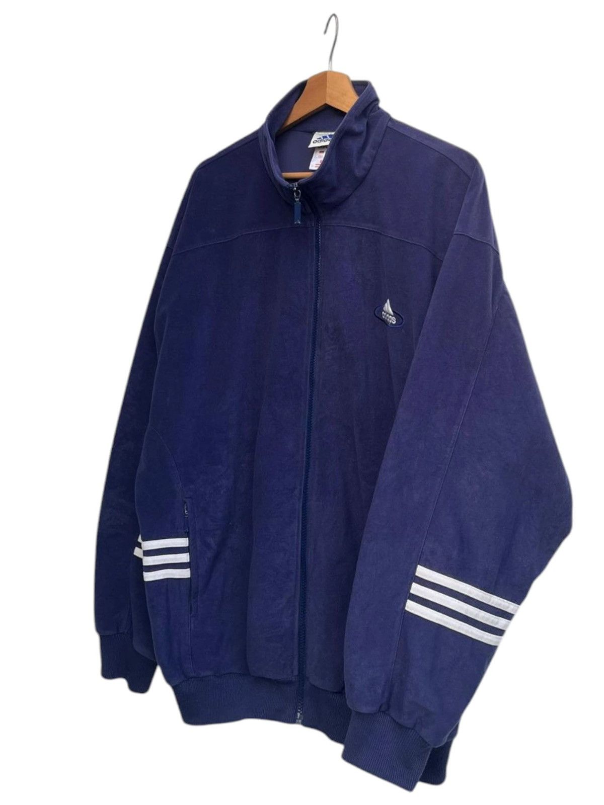 Adidas Vintage 90’s Retro Adidas Velour Track Jacket Size US L / EU 52-54 / 3 - 6 Thumbnail