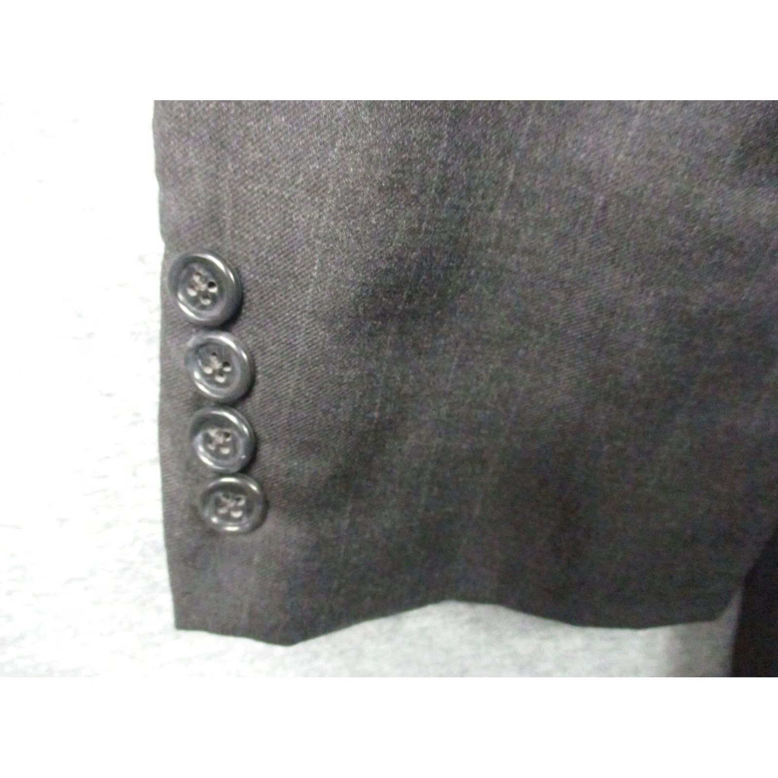 Vintage Hickey Freeman Blazer Jacket 48R Wool Solid Black Pinstripe EUC Size 48R - 5 Thumbnail