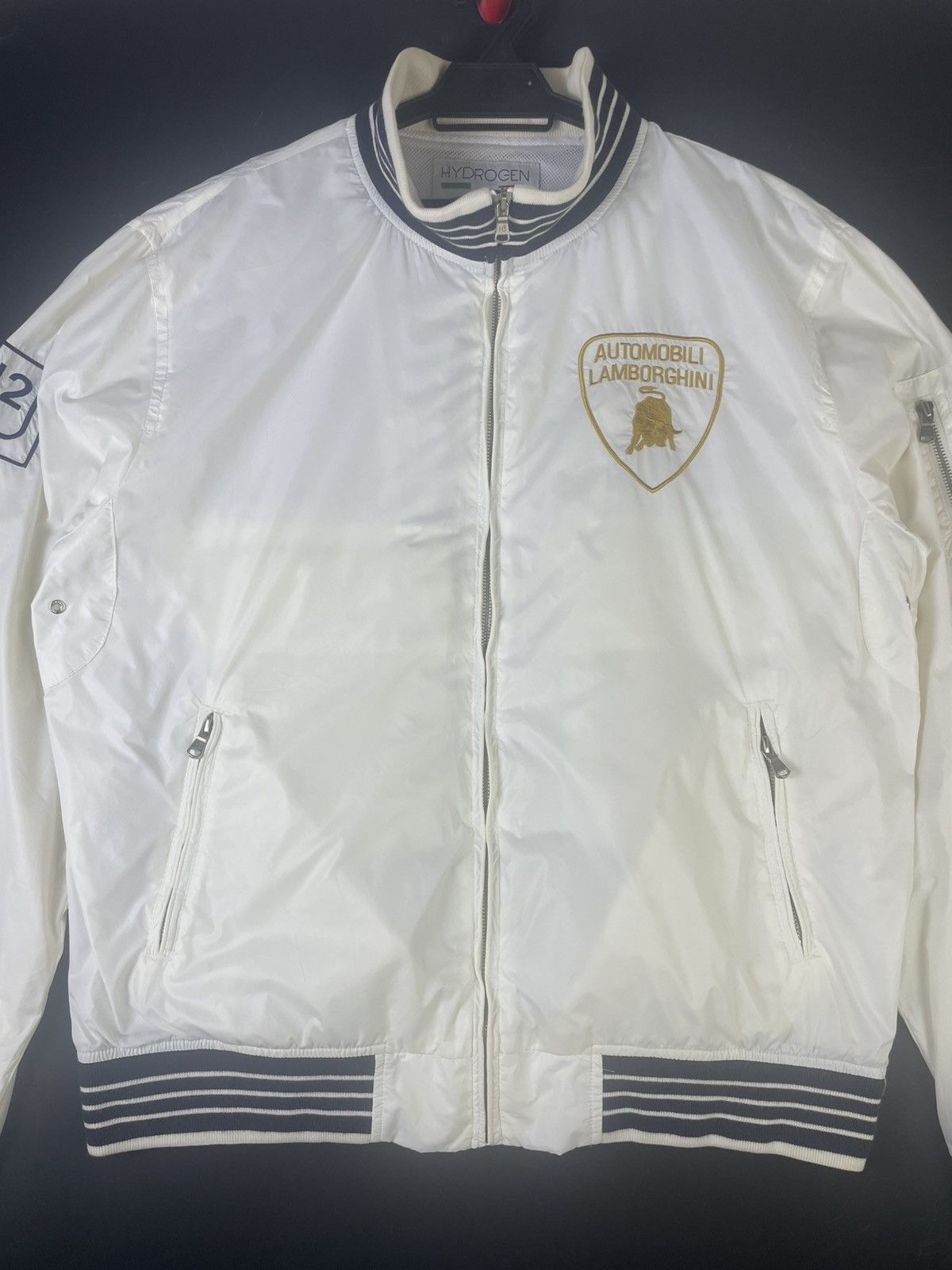 HYDROGEN × Lamborghini 🔥Rare Hydrogen Automobili H2J Nylon Bomber Jacket Size US L / EU 52-54 / 3 - 6 Thumbnail