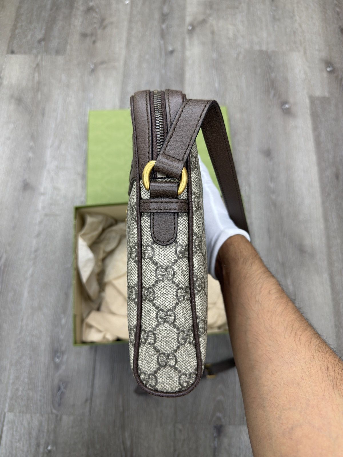 Gucci Gucci Ophidia GG Small Messenger Bag Beige/Ebony Size ONE SIZE - 5 Thumbnail
