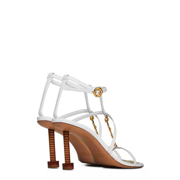 Jacquemus o1g2r1mq1024 Heeled Sandals in White Size US 7 / IT 37 - 4 Thumbnail
