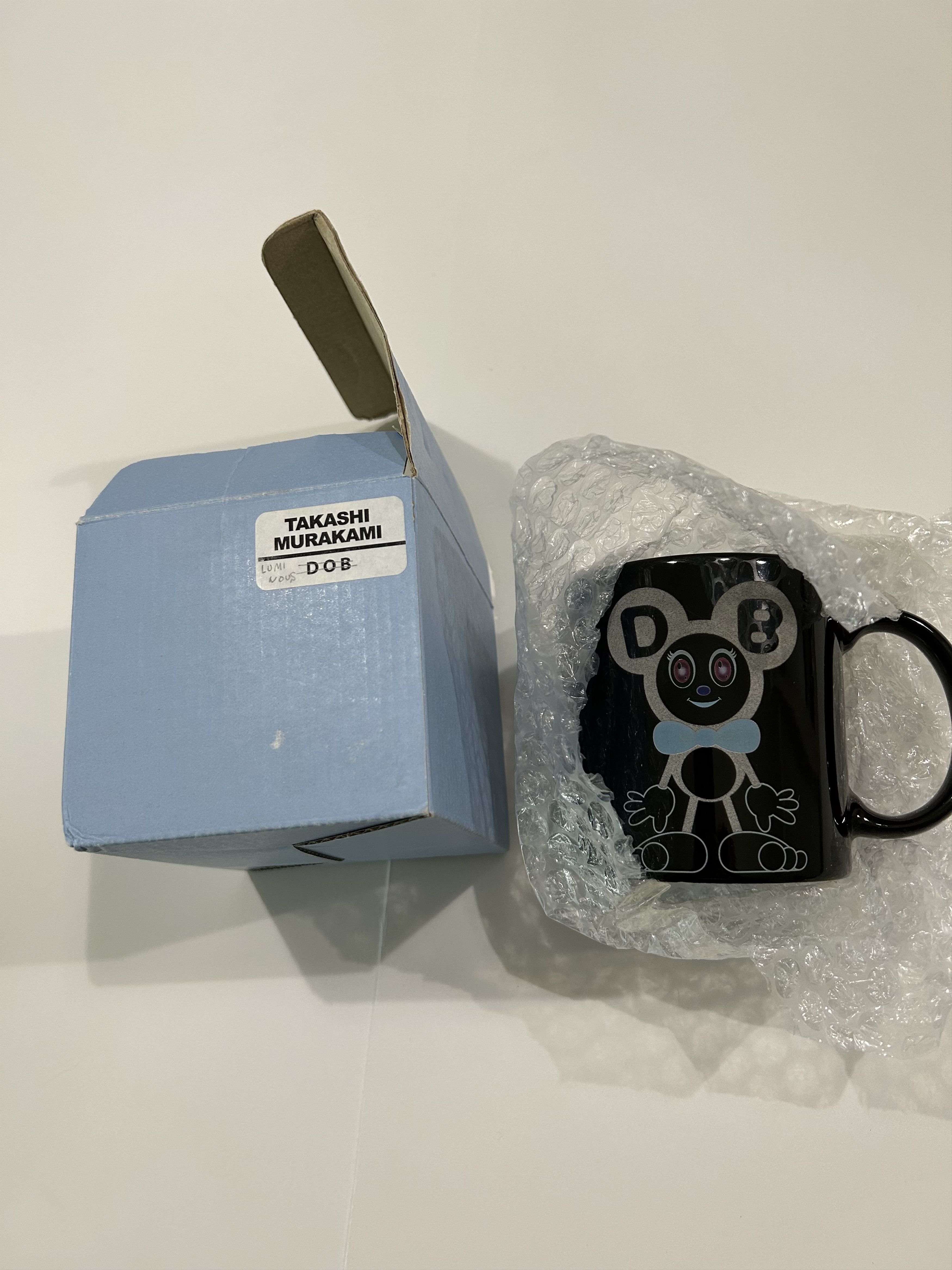 image of Vintage Takashi Murakami Dob Coffe Cup Kaikai Kiki in Black, Men's