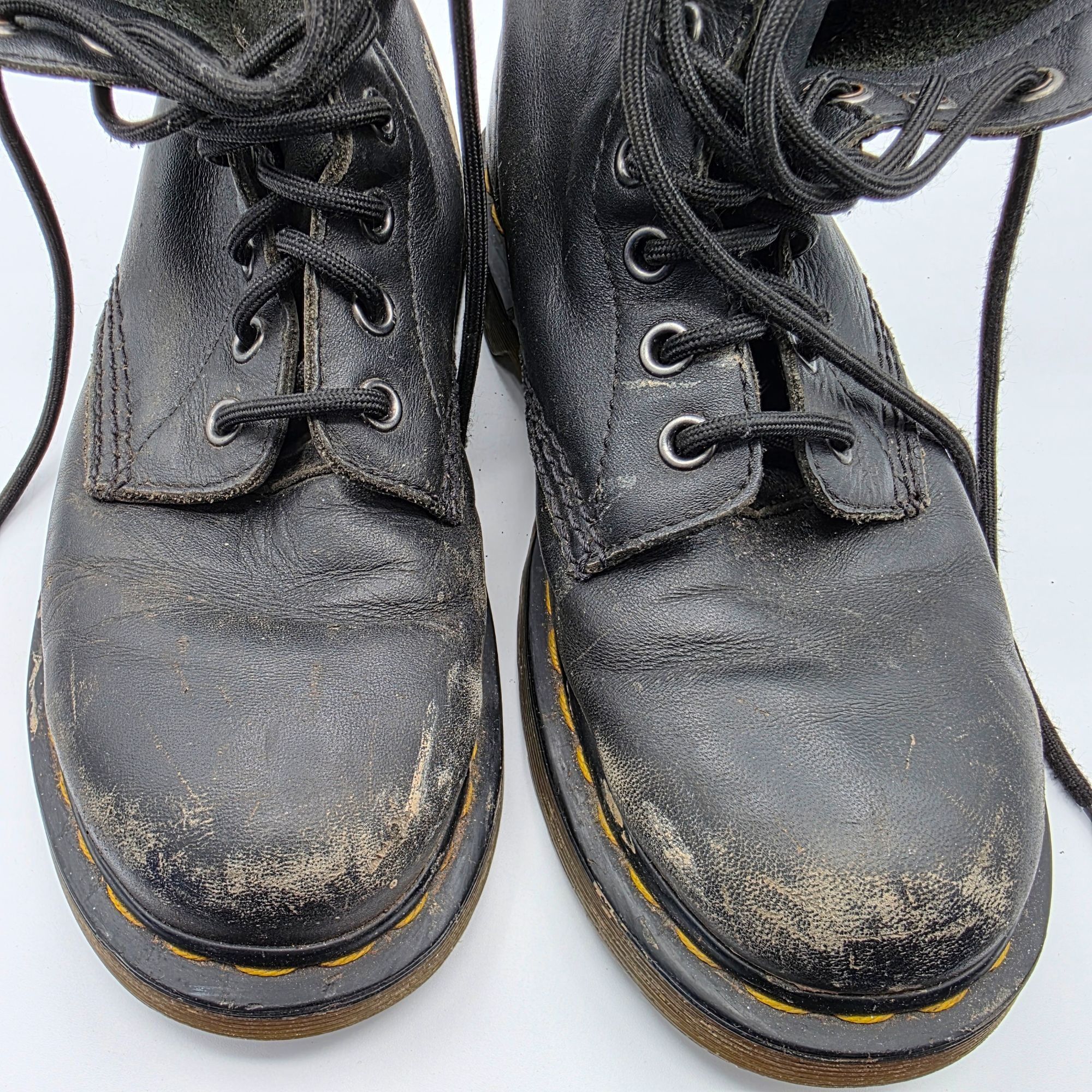 Dr. Martens Dr. Martens Womens Size 6 Black Leather Combat Boots Casual Size US 6 / IT 36 - 10 Thumbnail