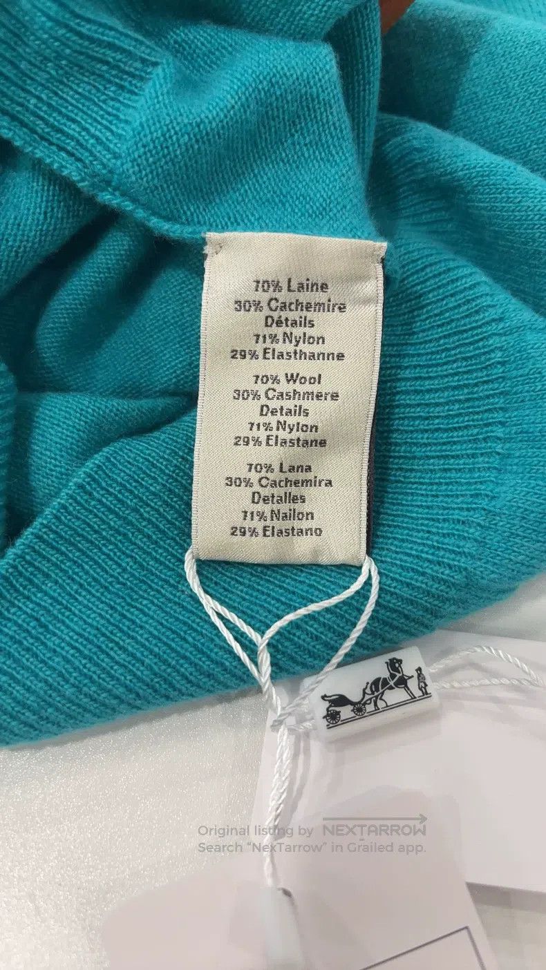 Hermes Hermes Teal Cashmere Sweater Size M / US 6-8 / IT 42-44 - 4 Thumbnail