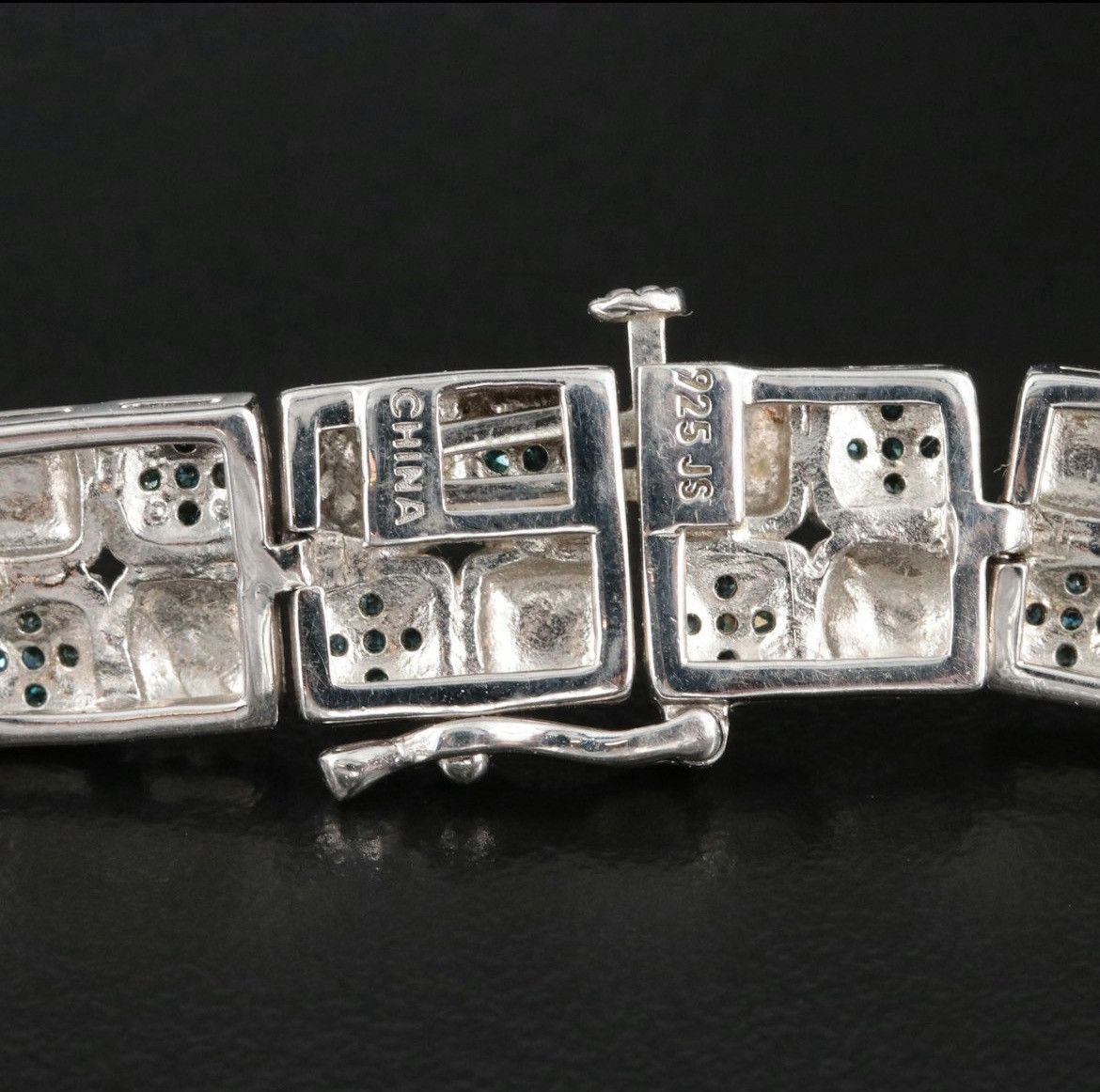 Other Sterling Diamond Bracelet Featuring Lab Grown Fancy Blue Size ONE SIZE - 4 Thumbnail