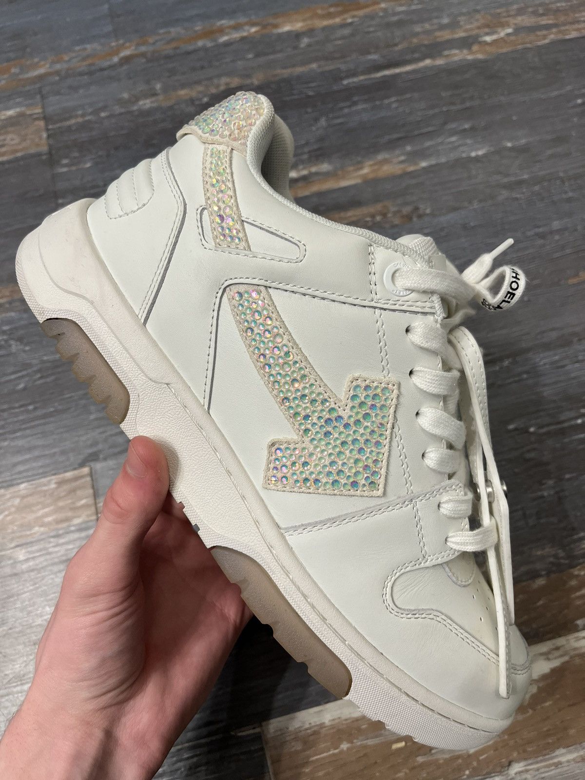 Off-White Off-White Out Of Office Crystal Embellished Sneaker