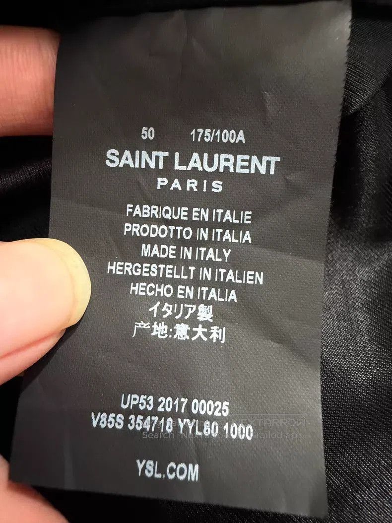 Saint Laurent Paris Saint Laurent Paris Black and White Wool Mixed Leather Bas Size US M / EU 48-50 / 2 - 4 Thumbnail