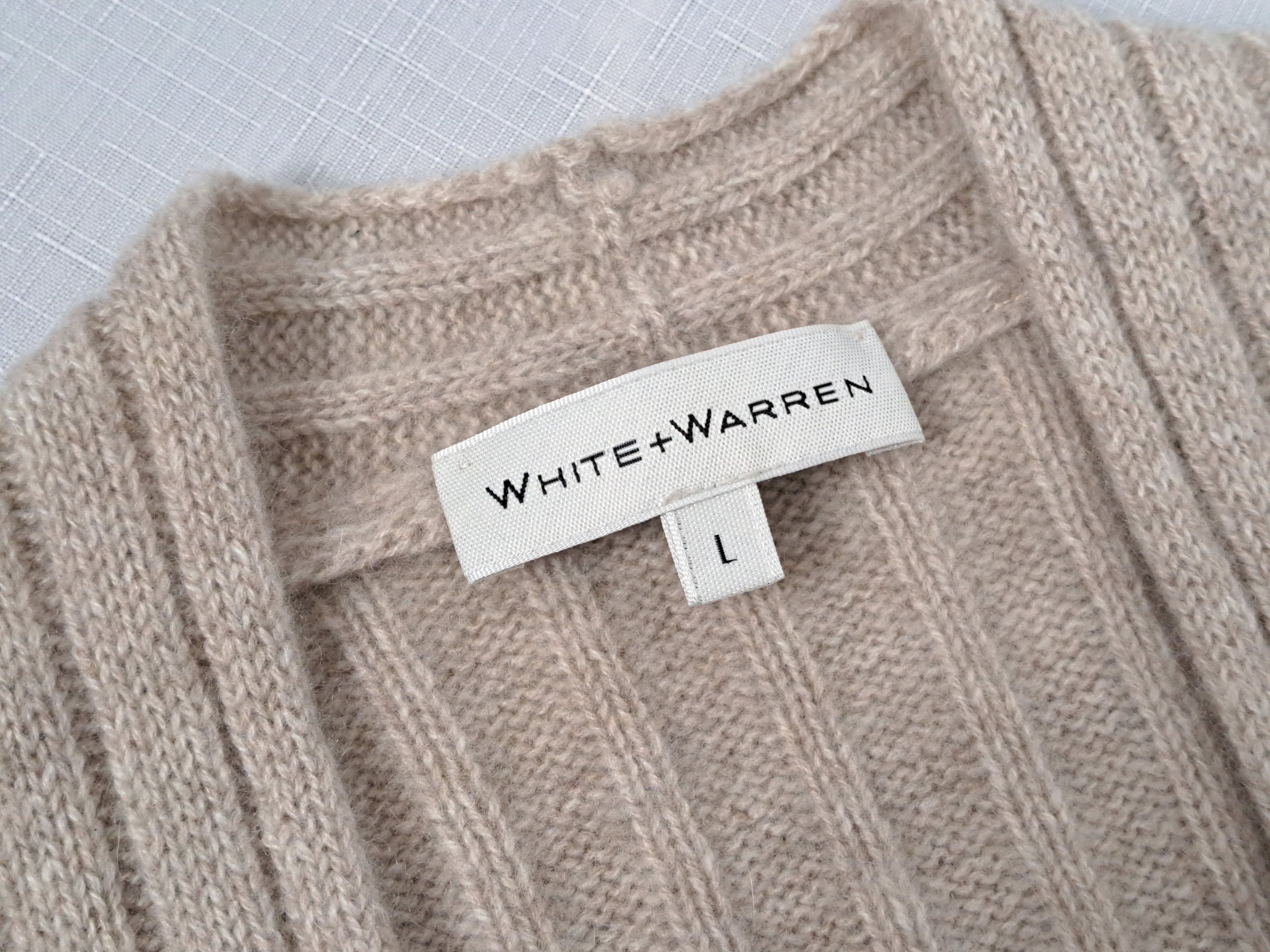 White + Warren WHITE + WARREN cashmere ribbed V-neck sweater. Size L Size L / US 10 / IT 46 - 5 Thumbnail