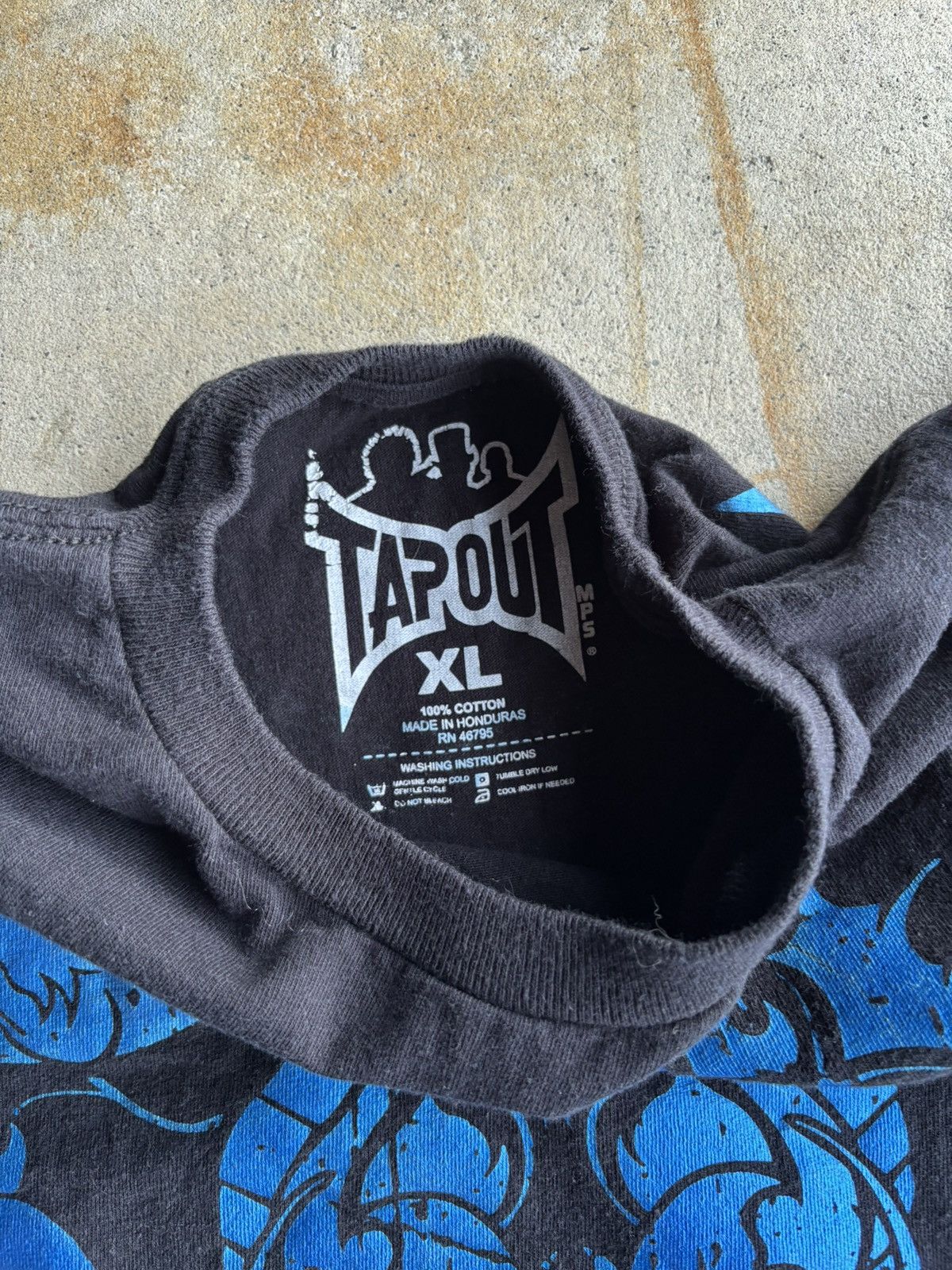 Tapout Crazy Tapout Reflective Blue All Over Print Grunge Tee Size US XL / EU 56 / 4 - 4 Thumbnail