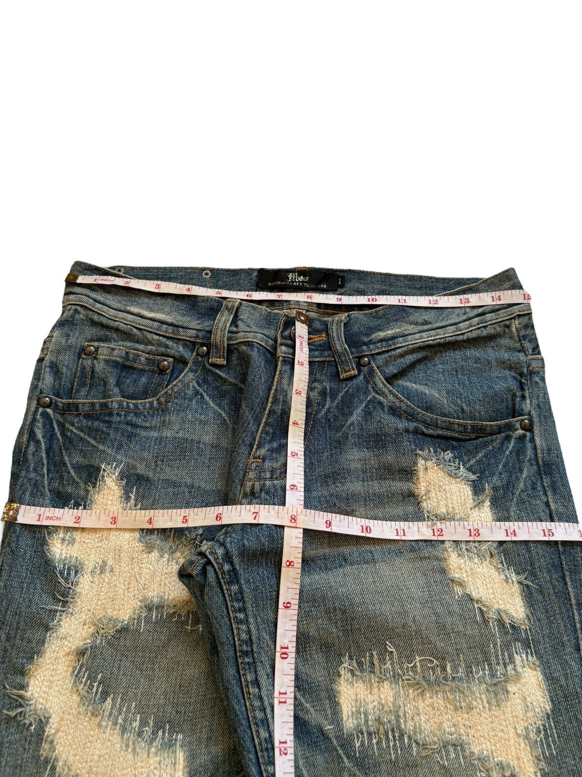 If Six Was Nine Vintage Midas Sashiko Rusty Mud Wash Bootcut Flare Jeans Size US 30 / EU 46 - 10 Thumbnail
