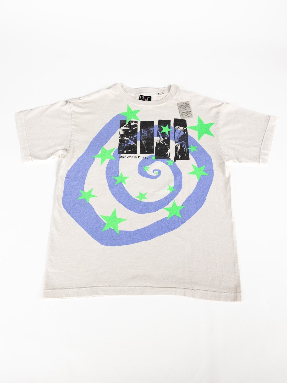 image of Saint Michael Crawl Into The Slime Tee in White, Men's (Size Medium)