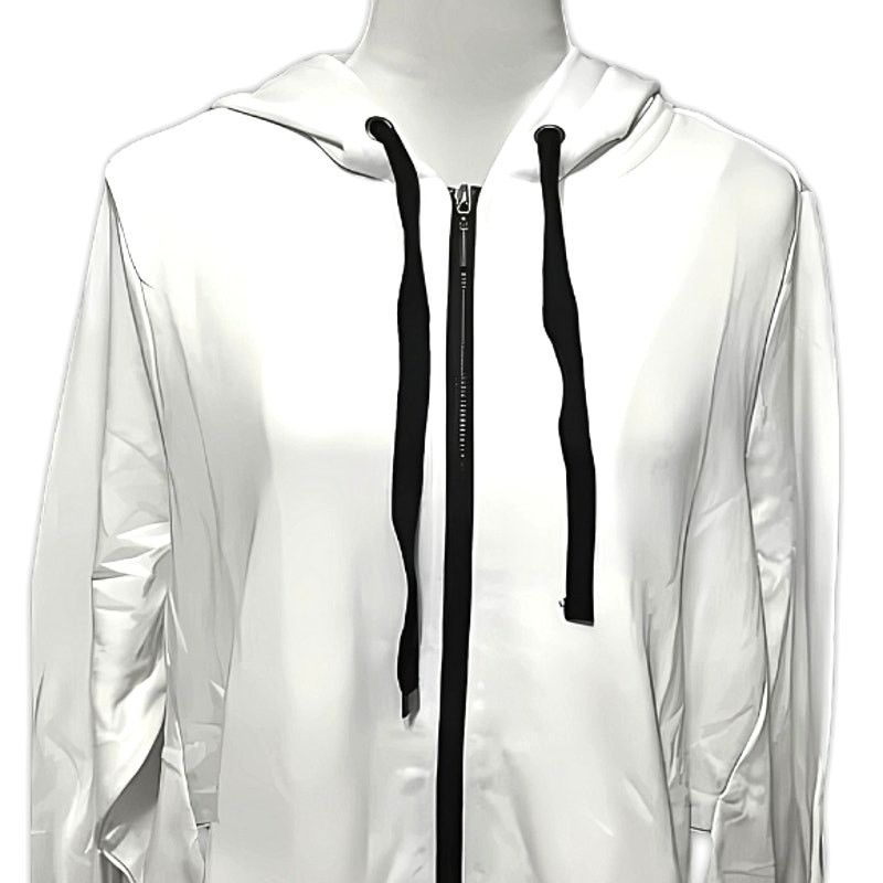 Other Societie Plus Hoodie Jacket Full Front Zip-Up White 18 NWOT Size XXL / US 16-18 / IT 52-54 - 4 Thumbnail