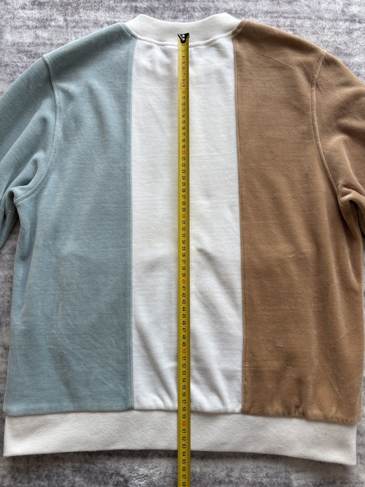 Supreme SS18 Supreme Velour Zip Up Jacket Tan Blue Small 2018 Size US M / EU 48-50 / 2 - 10 Thumbnail
