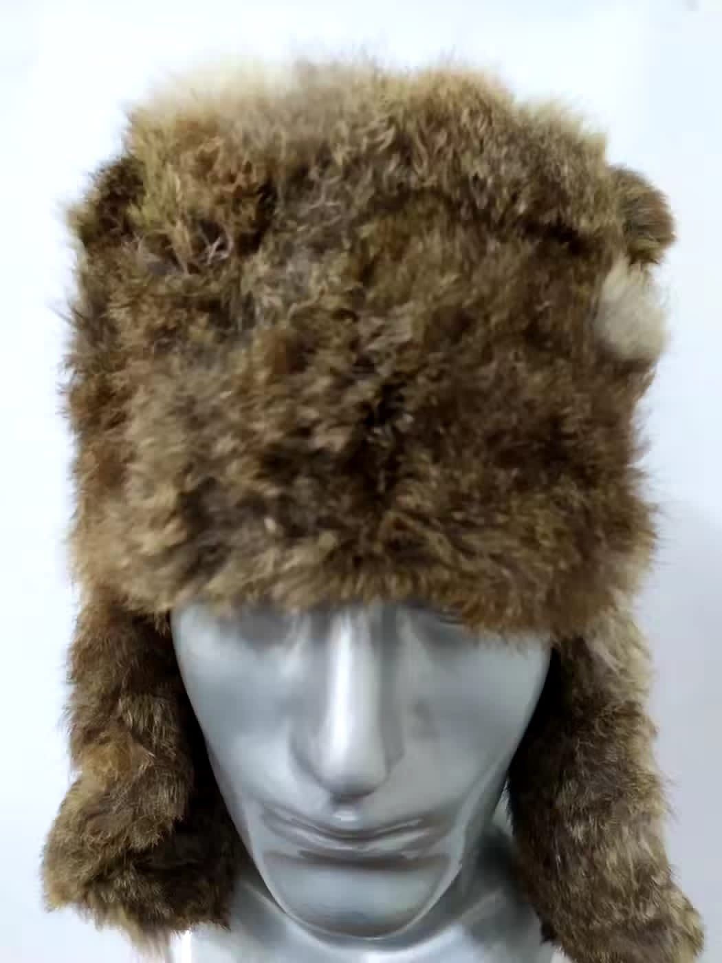 Other Luxury Vintage Soviet Army Design Real Fur Trapper Hat Size ONE SIZE - 4 Thumbnail