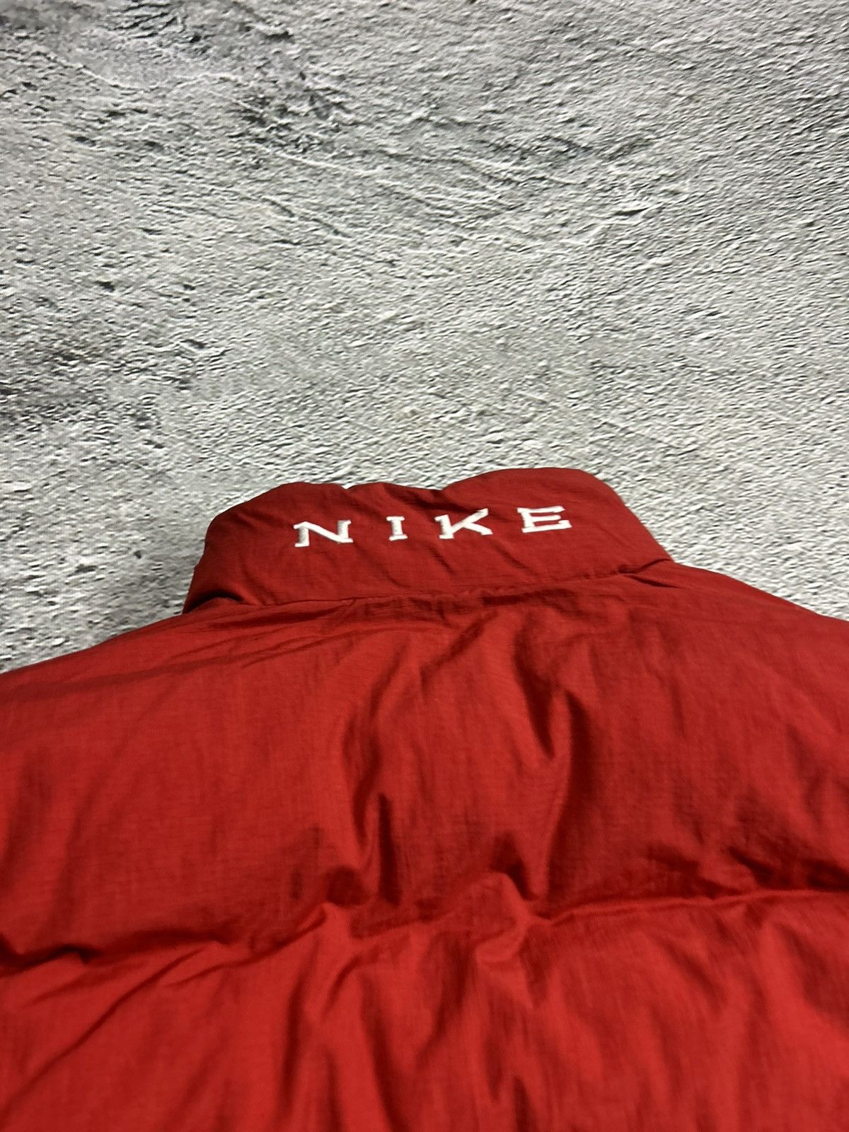 Nike × Vintage Nike navy puffer jacket big logo reversible vintage 90s red Size US XXL / EU 58 / 5 - 10 Thumbnail