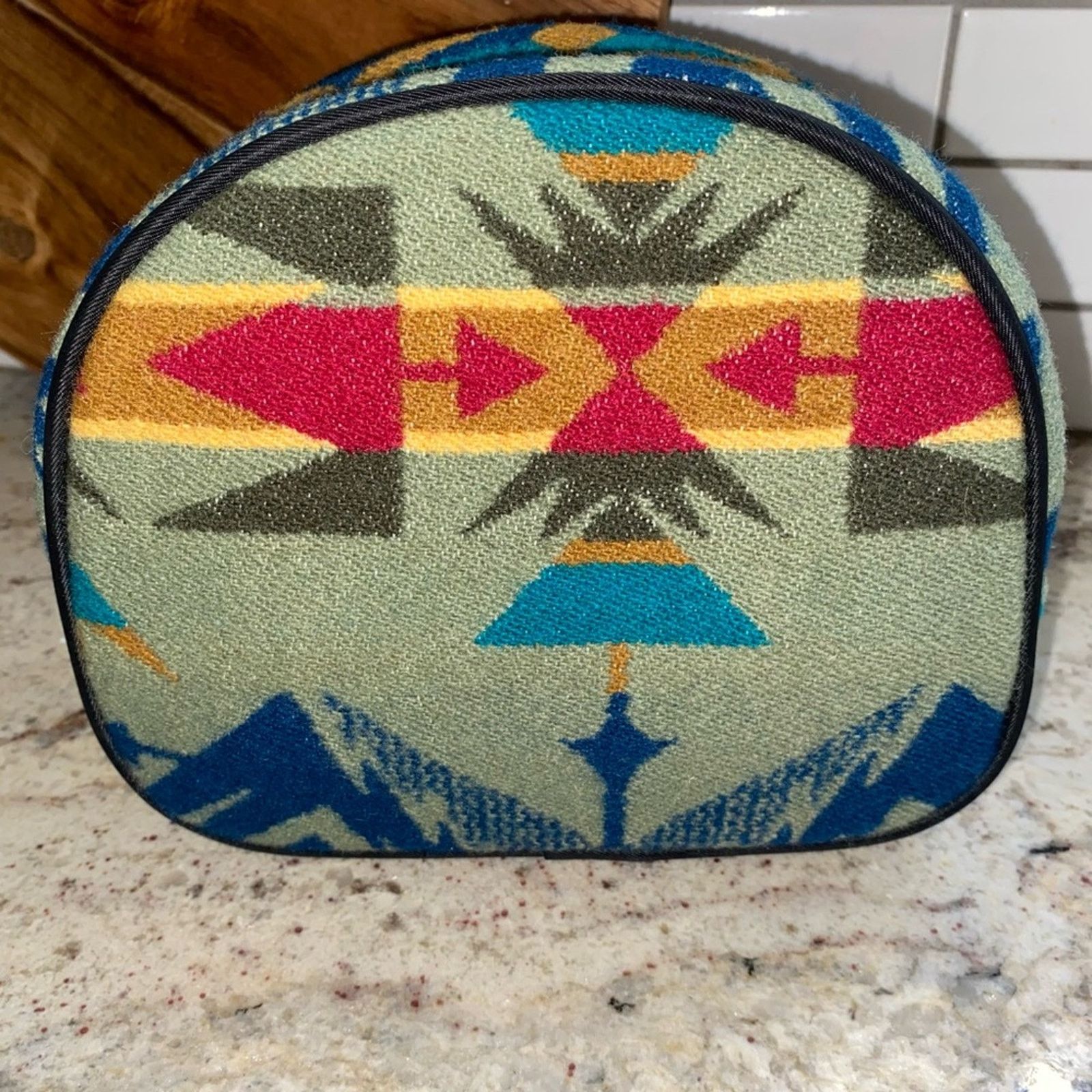 Pendleton PENDLETON Half Moon Aztec Wool Leather Zip Travel Pouch Size ONE SIZE - 3 Thumbnail