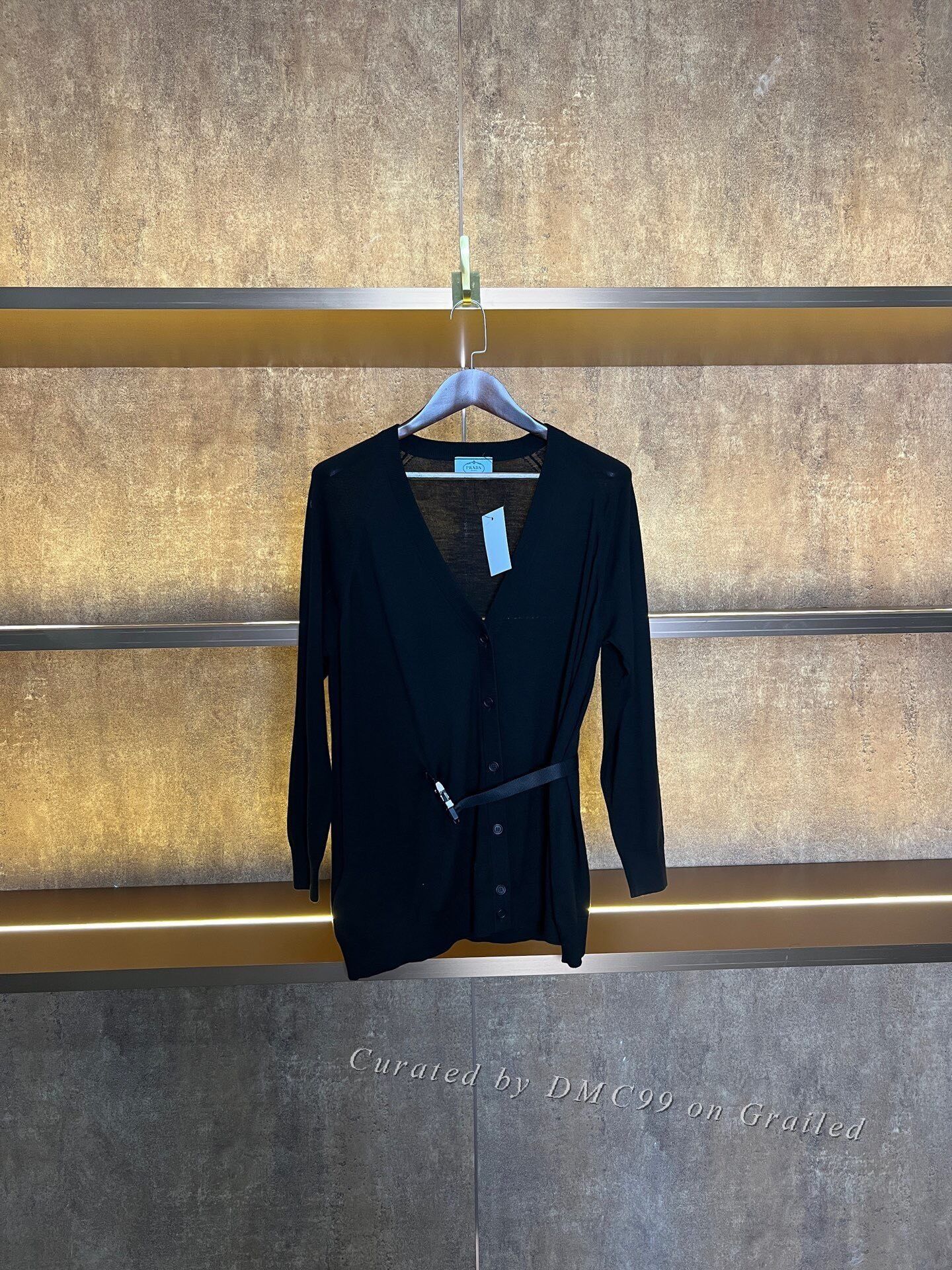 Prada Prada Belted Knit Cardigan Size ONE SIZE - 1 Thumbnail