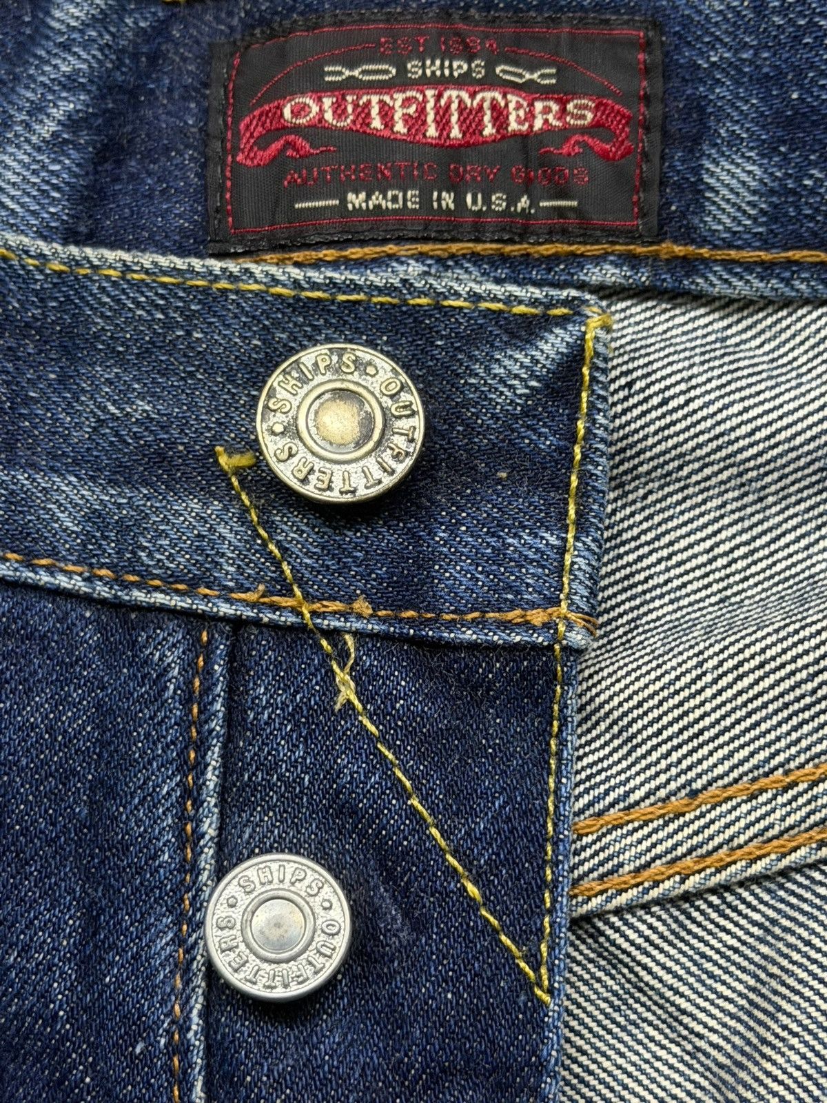 Artisan Outfitters Vintage 00s Ships Outffiters Y2K Selvedge Denim Made In USA Size US 31 - 11 Thumbnail