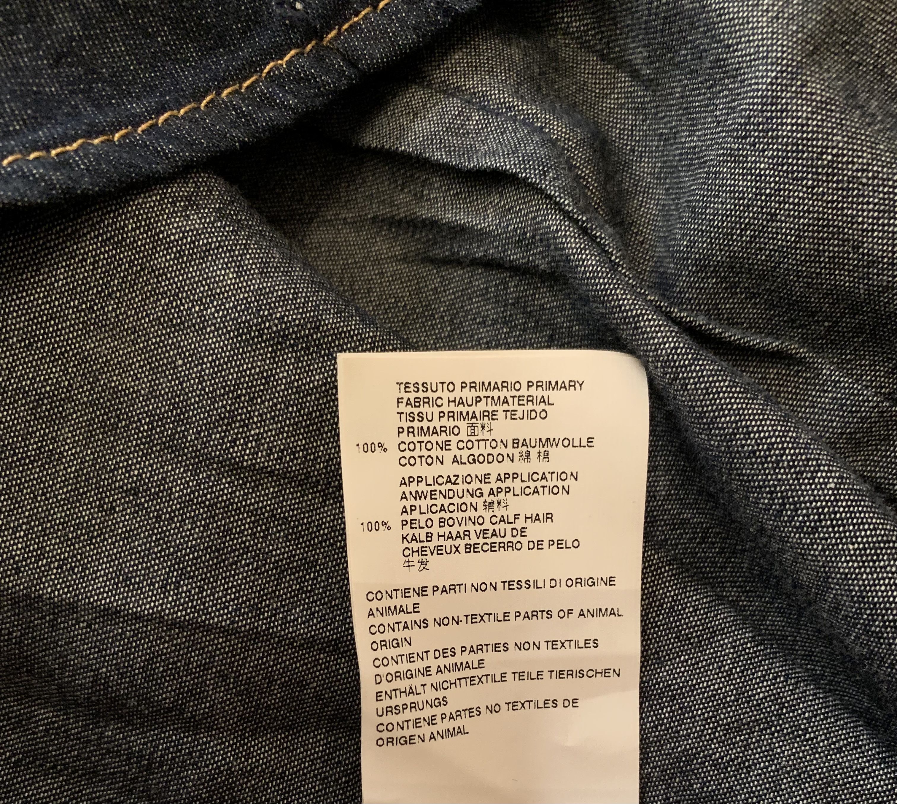Dsquared2 Dsquared2 men's shirt in denim and pony skin (retail €1000) Size US M / EU 48-50 / 2 - 10 Thumbnail