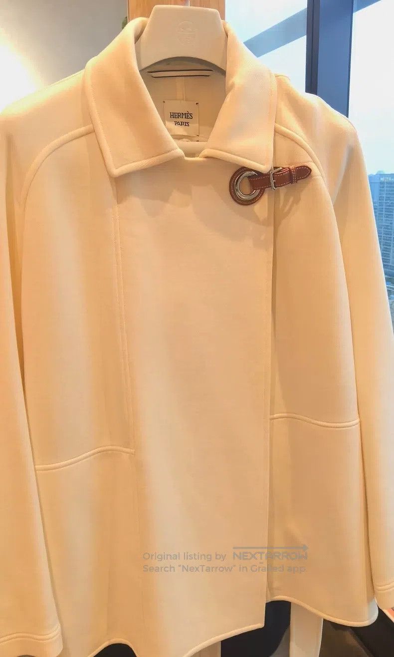 Hermes Hermes Cream White Cashmere Coat Size S / US 4 / IT 40 - 1 Thumbnail