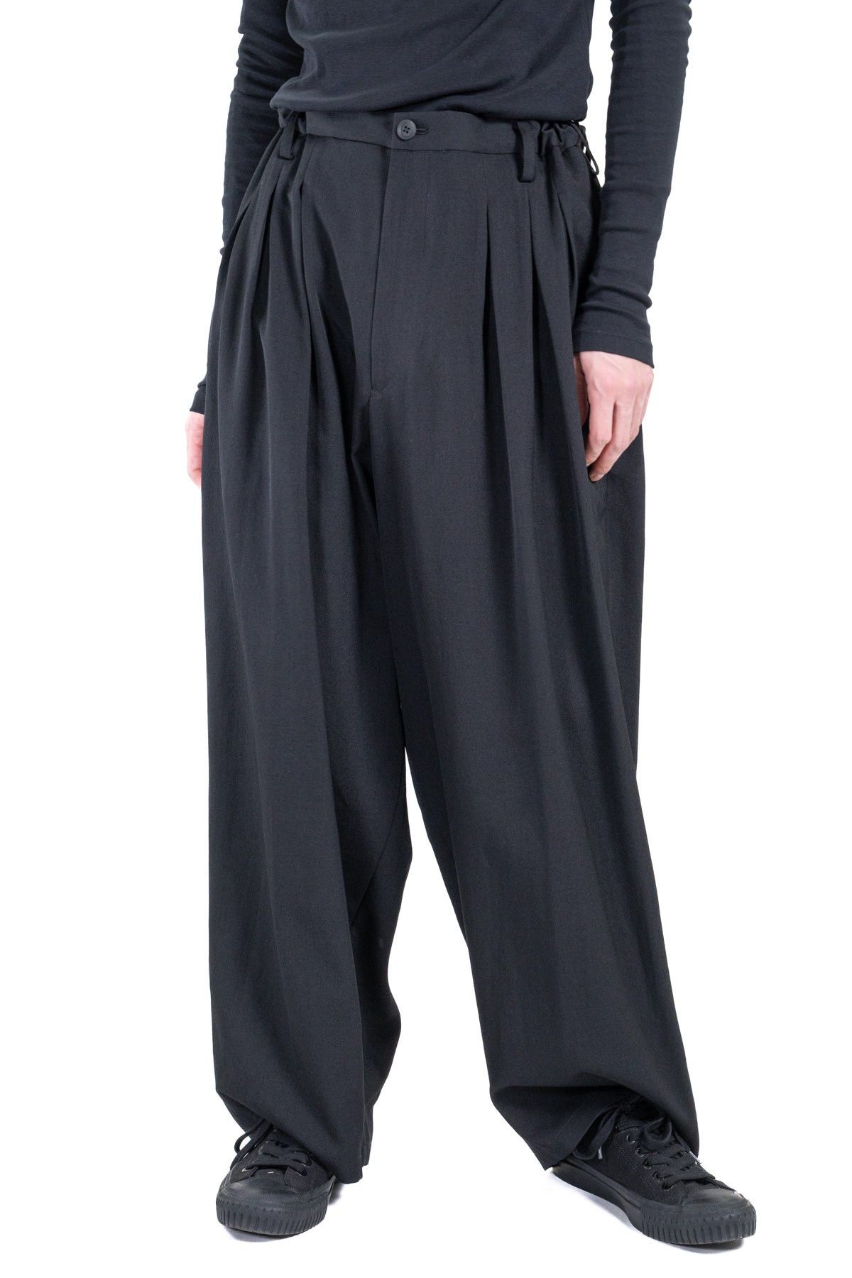 Yohji Yamamoto Yohji Yamamoto Pour Homme - Ta/TUXEDO 12 Tuck Wide Pants Size US 30 / EU 46 - 1 Thumbnail