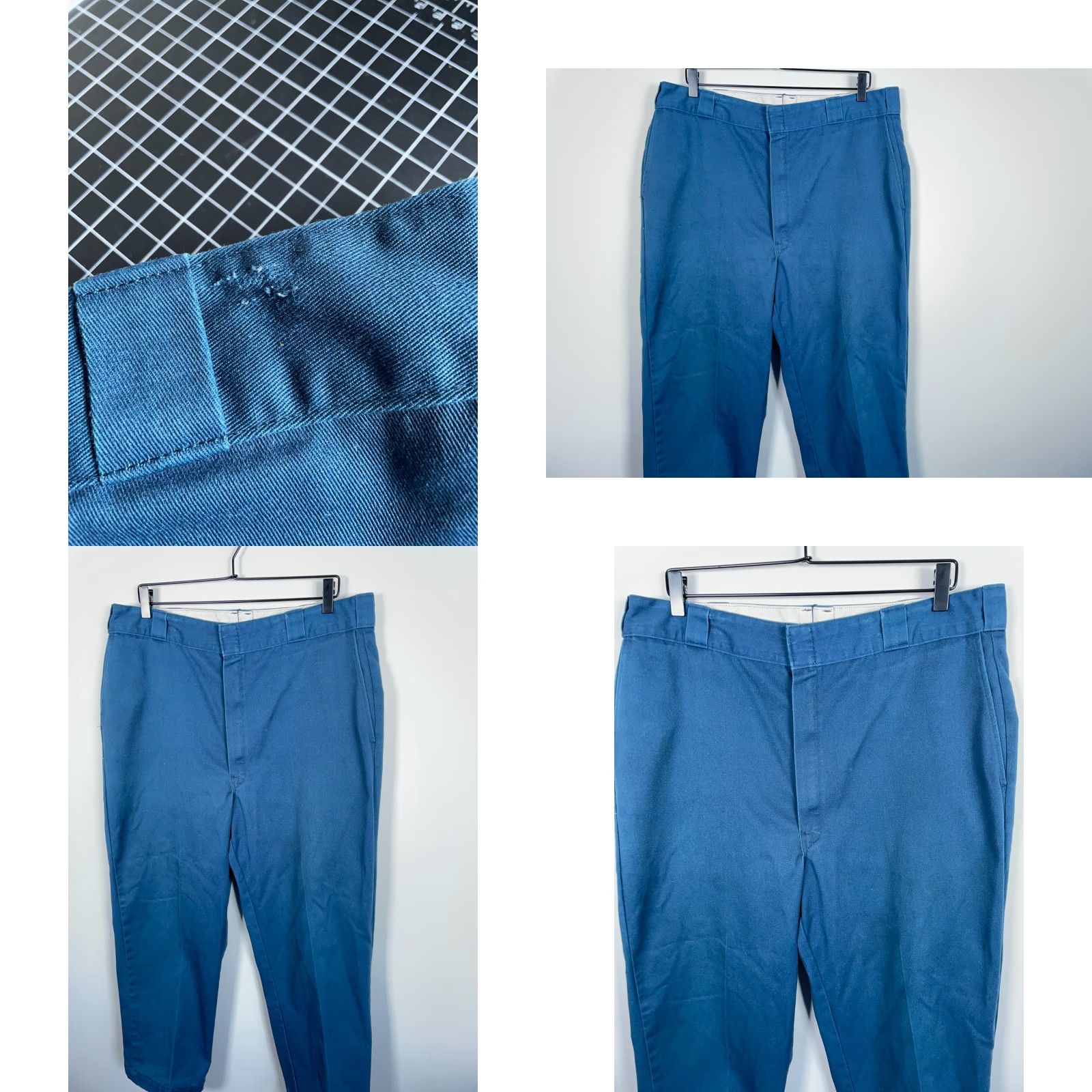 Dickies VINTAGE Dickies Work Pants Mens 36 x 28 Blue Lightweight Straight Leg Chino Workwear 90s Mens Size US 36 / EU 52 - 9 Thumbnail